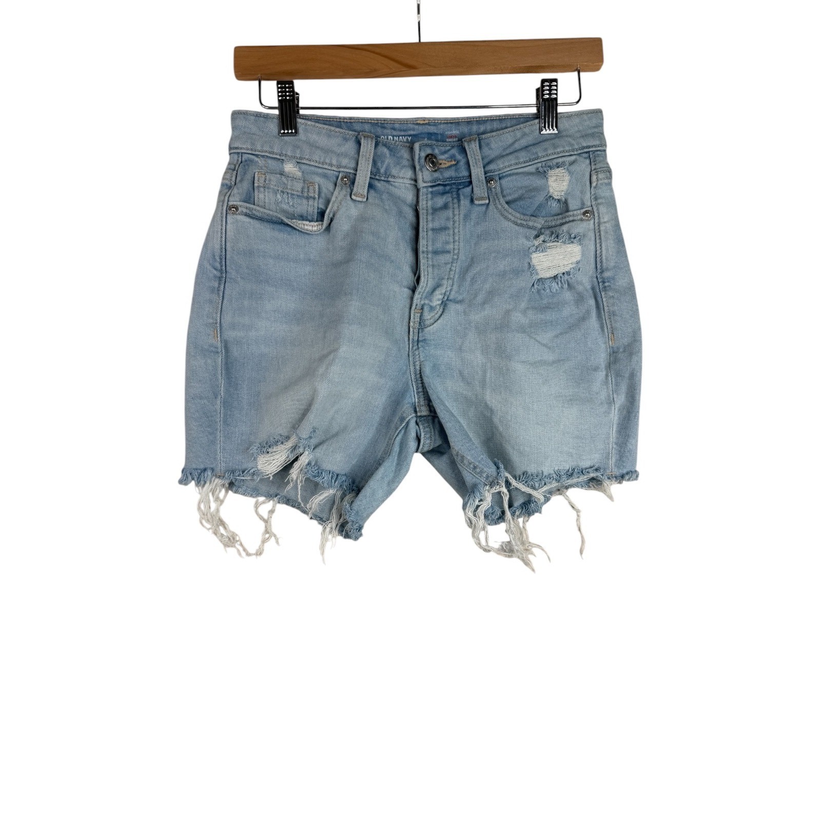Old Navy High Rise Curvy Denim Shorts size 2 Light Blue