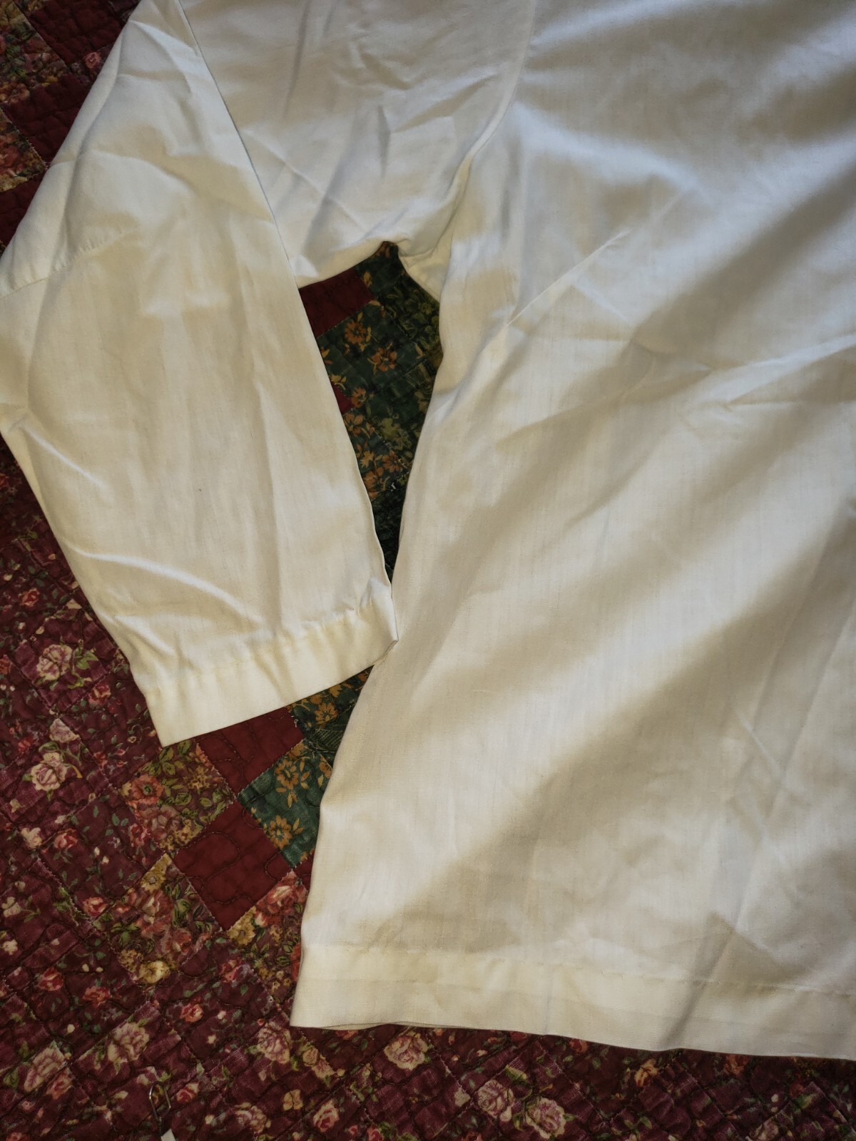 Vintage Shapely Classic White Zip Back Shirt,Unique Look, Layering Piece? Decent