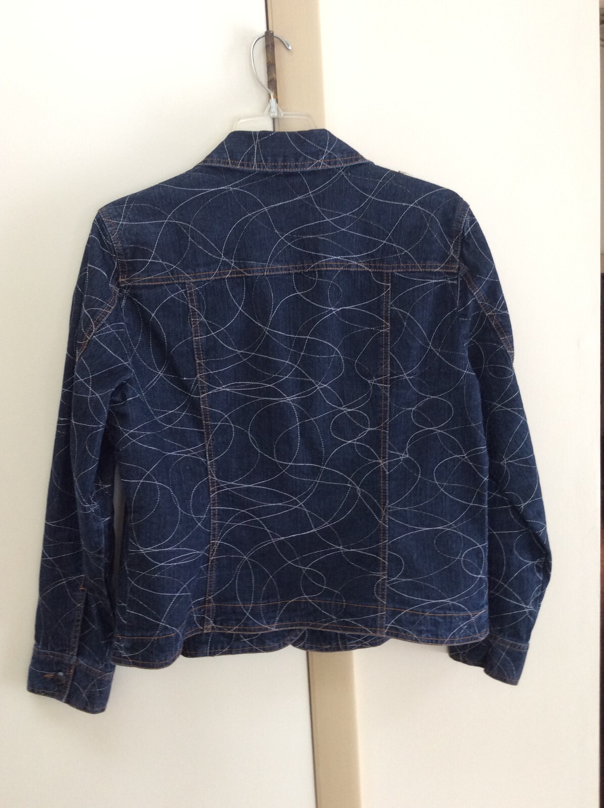Vintage Ruby Rd. Denim Blazer Womans Size 12 Embroidered Jacket