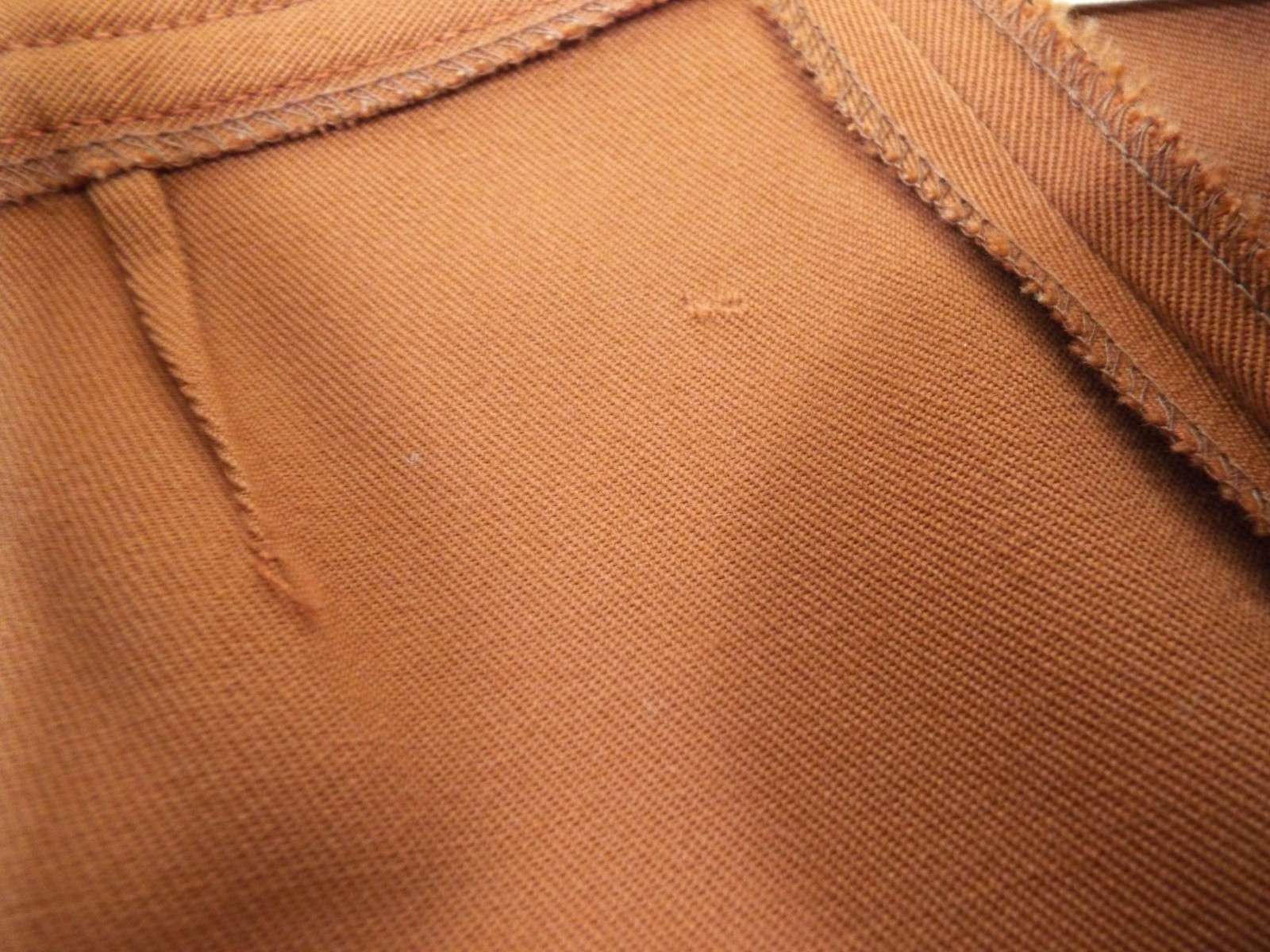 VTG 1970s Yves Saint Laurent Rive Gauche Rust Brown Wool Pants Wide Trousers YSL