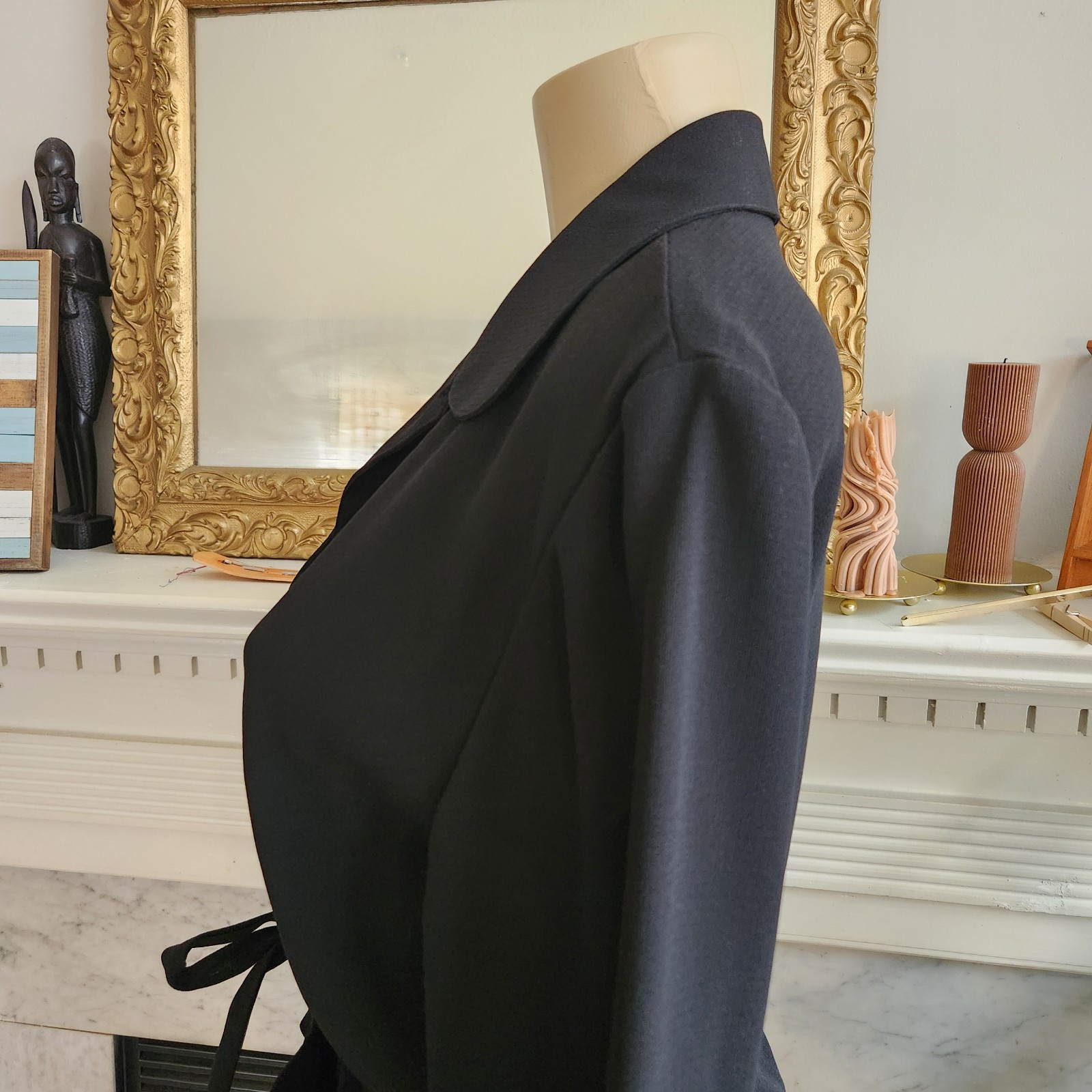 Mevisto Vintage 80s Black Pant Suit Retro Minimalist Size 10