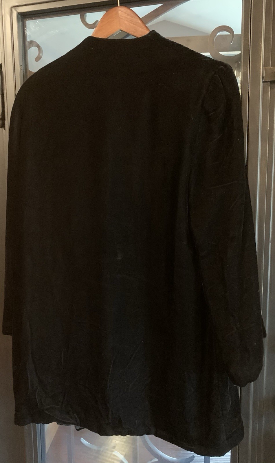 Vintage 1940s Black Velvet Opera Cape Size L/XL EA Sullivan & Co Worcester Mass