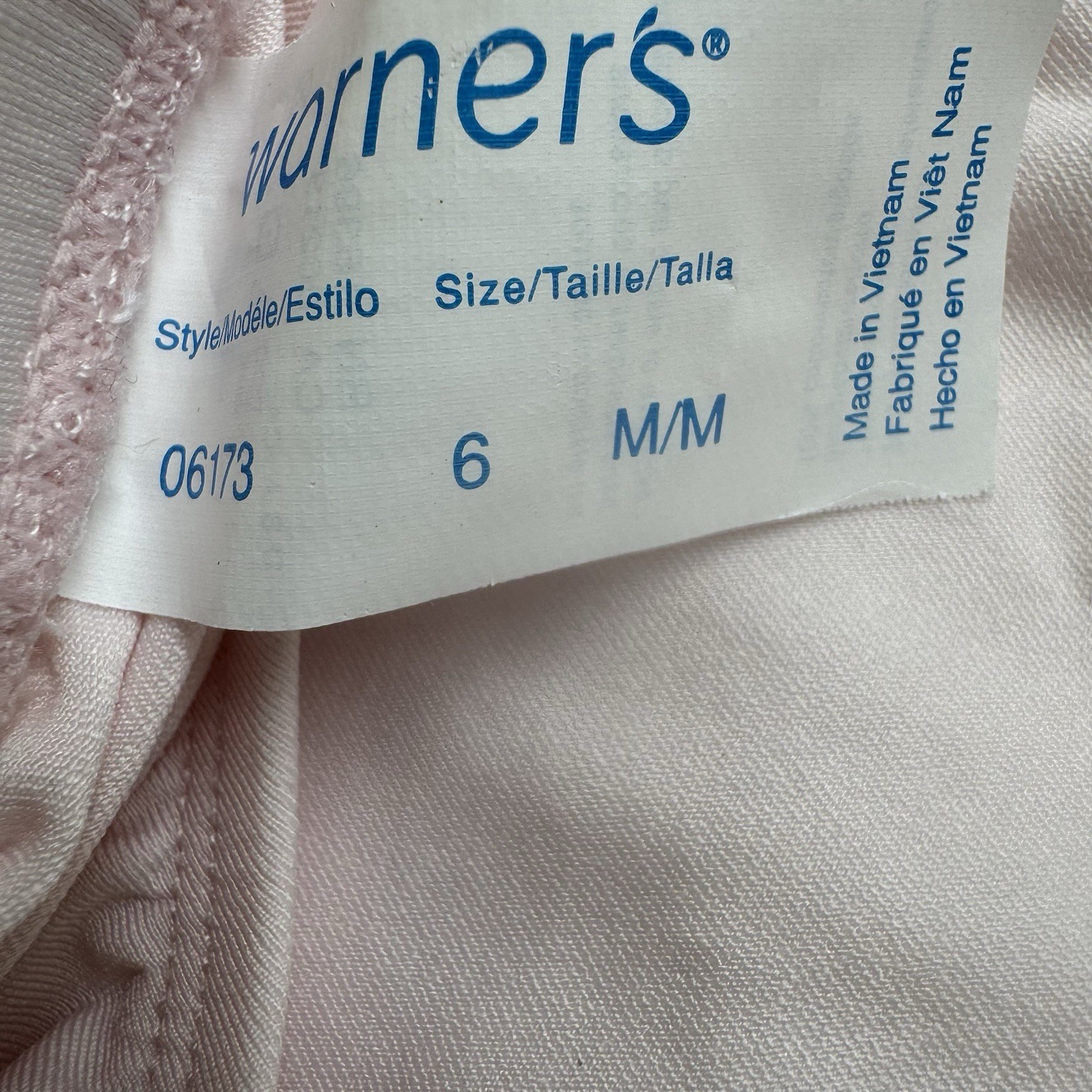 Vintage Warners Baby Candy Pink Panties Size M 6 Brief Silky Sissy Granny 06173