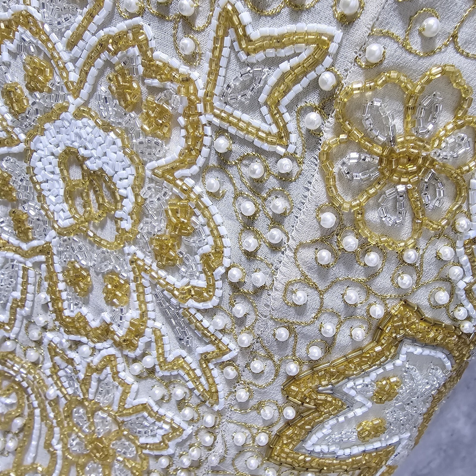 Vintage 80s Naheem Khan Riazee Nights CACHE Heavy Beaded Formal Cocktail Dress