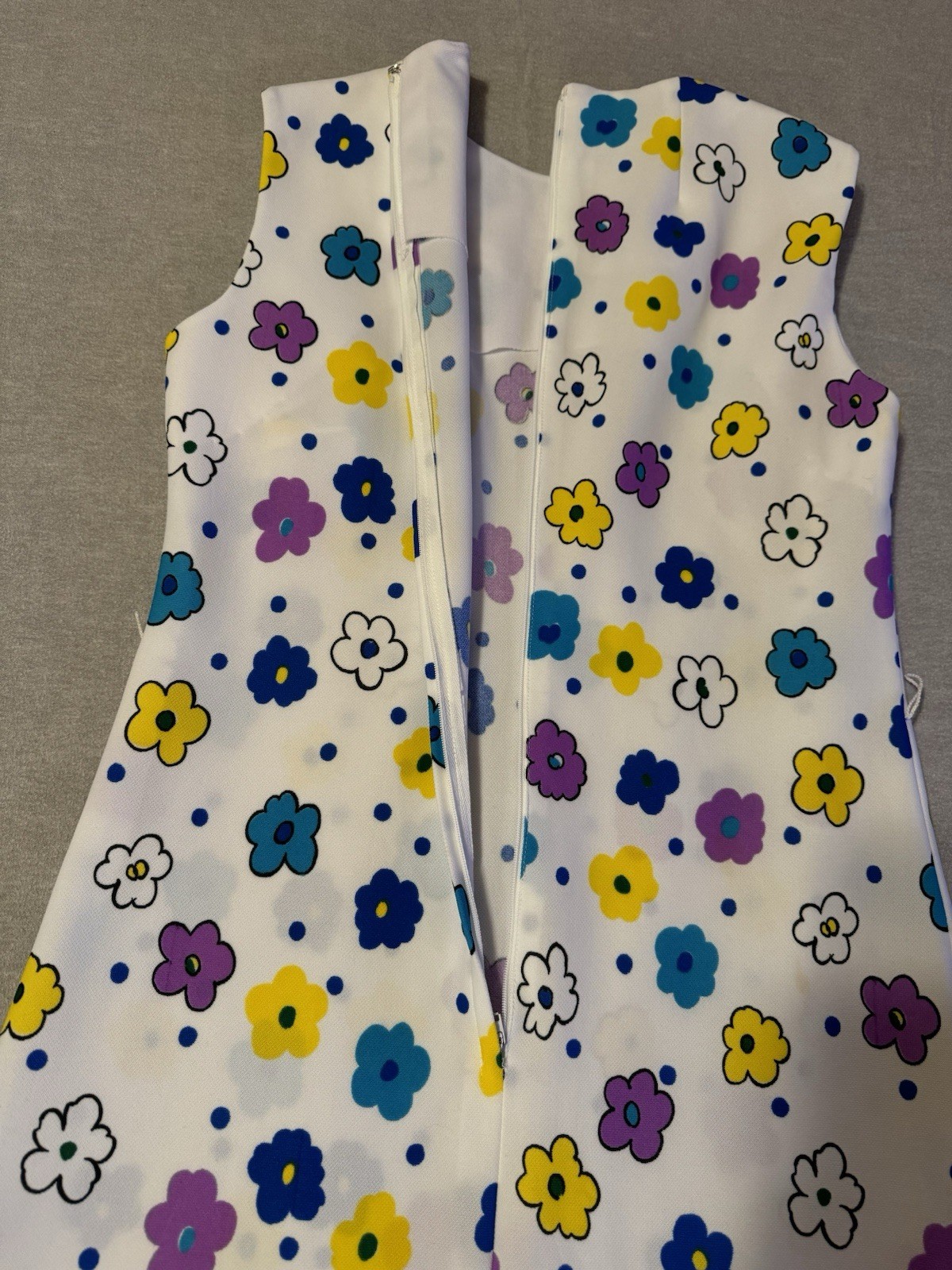 Vintage 60s 70s L’Aiglon Original Floral Maxi Dress Size 8 Mod Boho Border Print