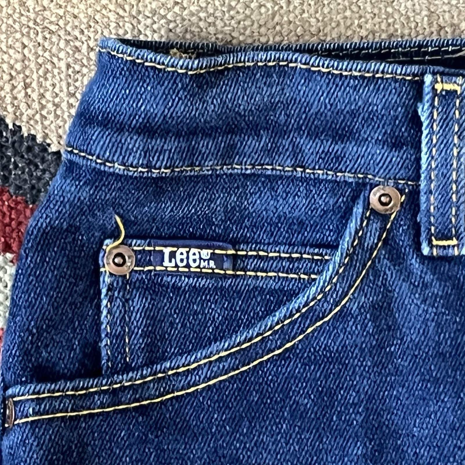 Vintage 80s Lee Riders Jeans Women’s 28×30 USA Made Blue Stretch Denim