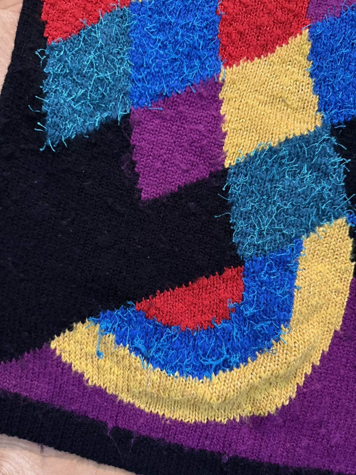 Vintage Rochelle California Colorful Geometric Acrylic/wool Woman’s Sweater XL