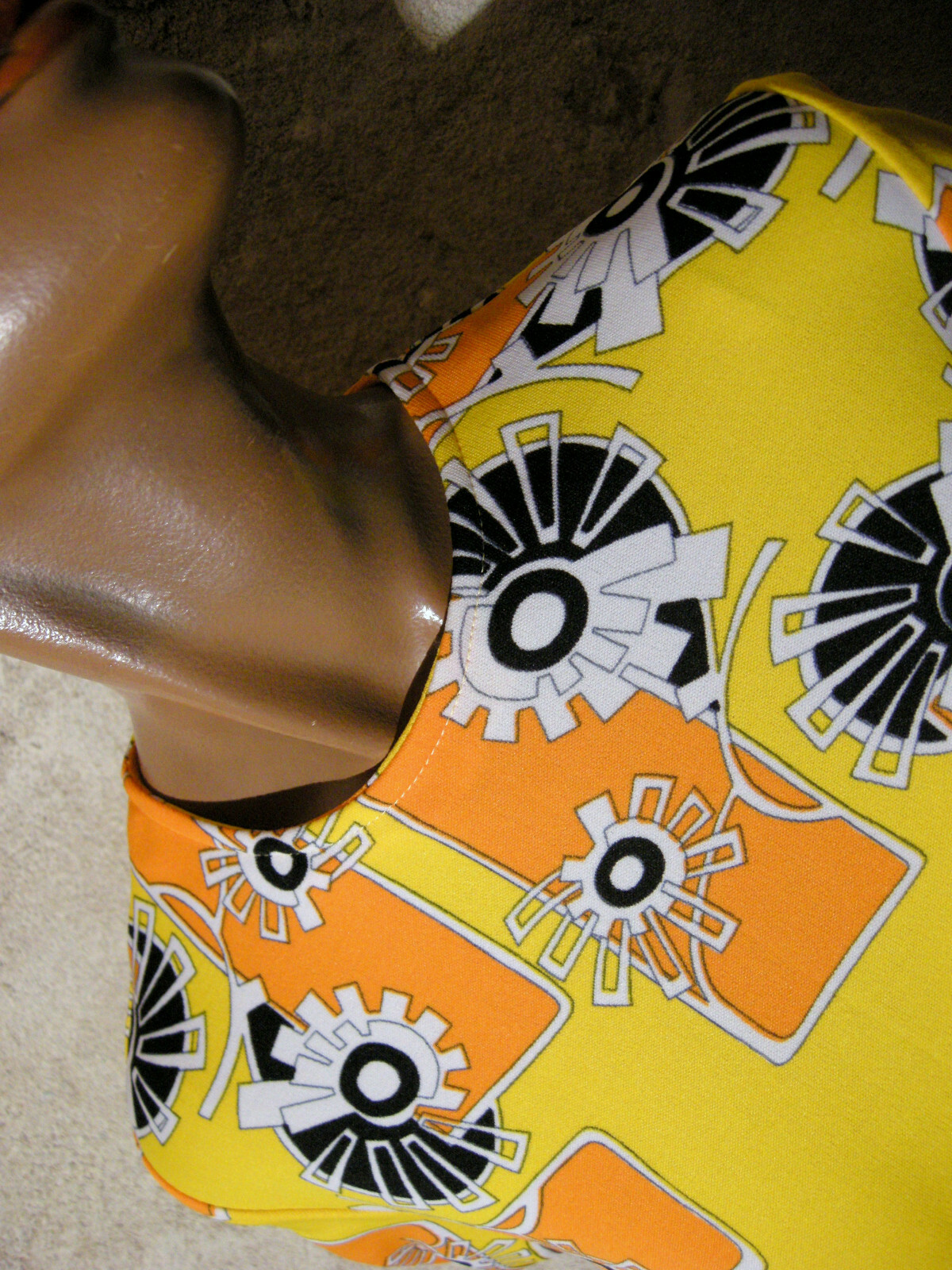 Chic Vintage Dress 1970 True Vtg Dress 70S Mod Graphic Kleid 70Er Vestido (38)