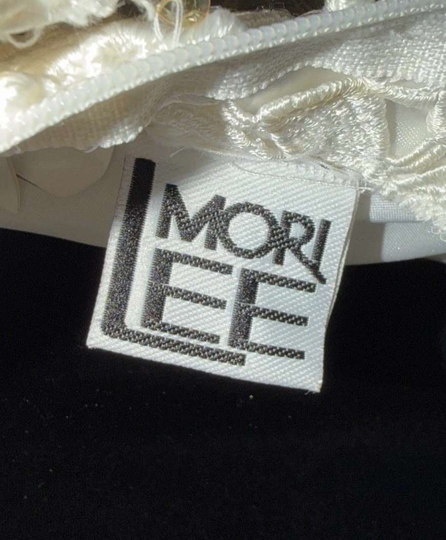Vintage MORILEE Wedding Dress Size 14 Beaded Lace & Tulle- Long Train EXC