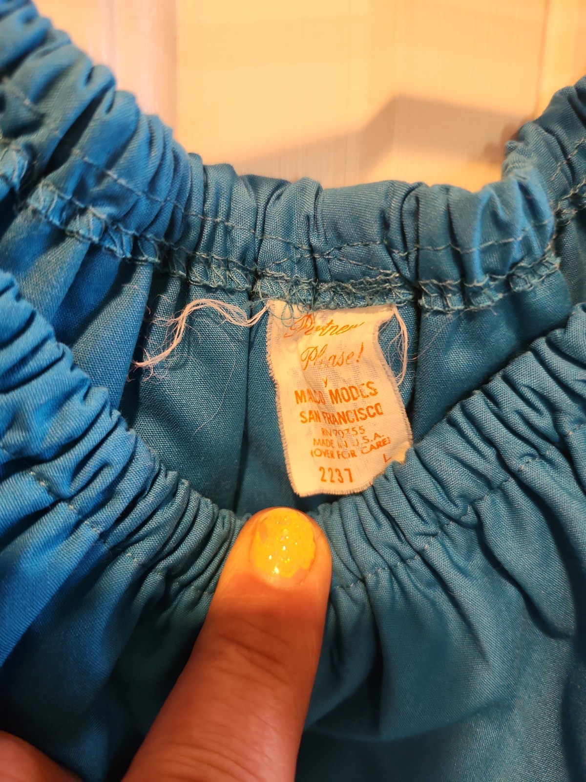 Partners Please! Malco Modes Turquoise Square Dance Skirt Medium & Blouse Large
