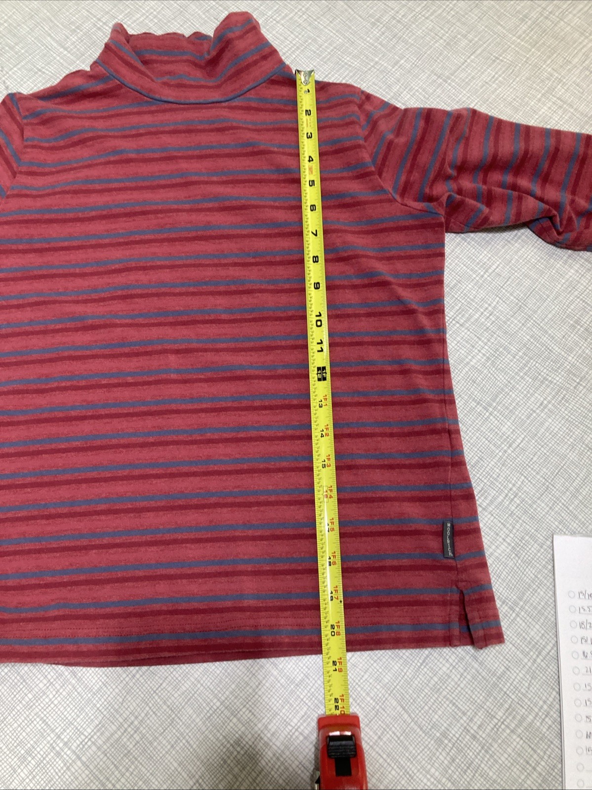Vtg 90s Y2K Woolrich Striped Mock Neck Turtleneck Shirt Rosebud Grunge Cropped S