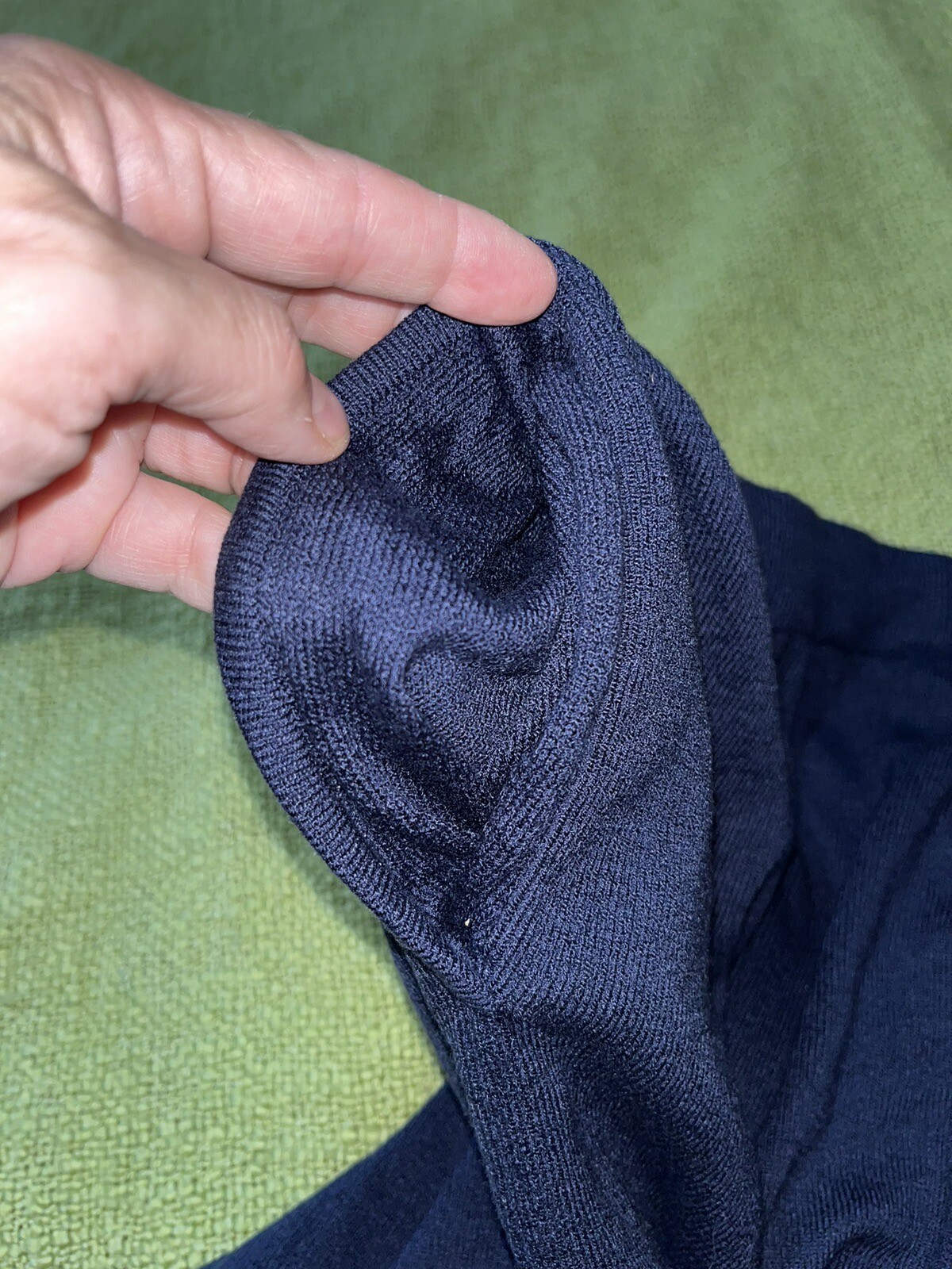 Jacobson’s Navy Blue Knit 3 Piece Pant Set Cardigan Shell Gold Buttons women’s M