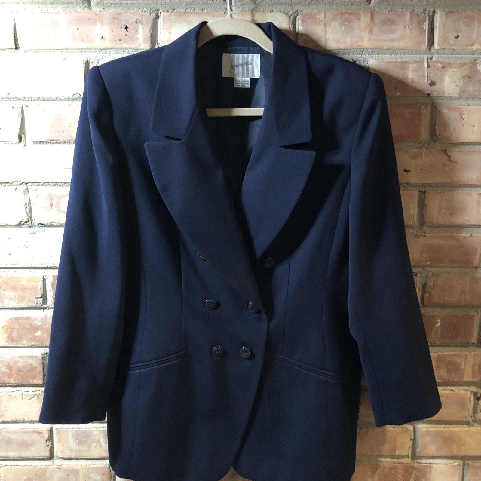 Vintage Blazer Jacqueline Ferrar Blue Women’s Suit Coat US Sz 10 Grannycore Coat