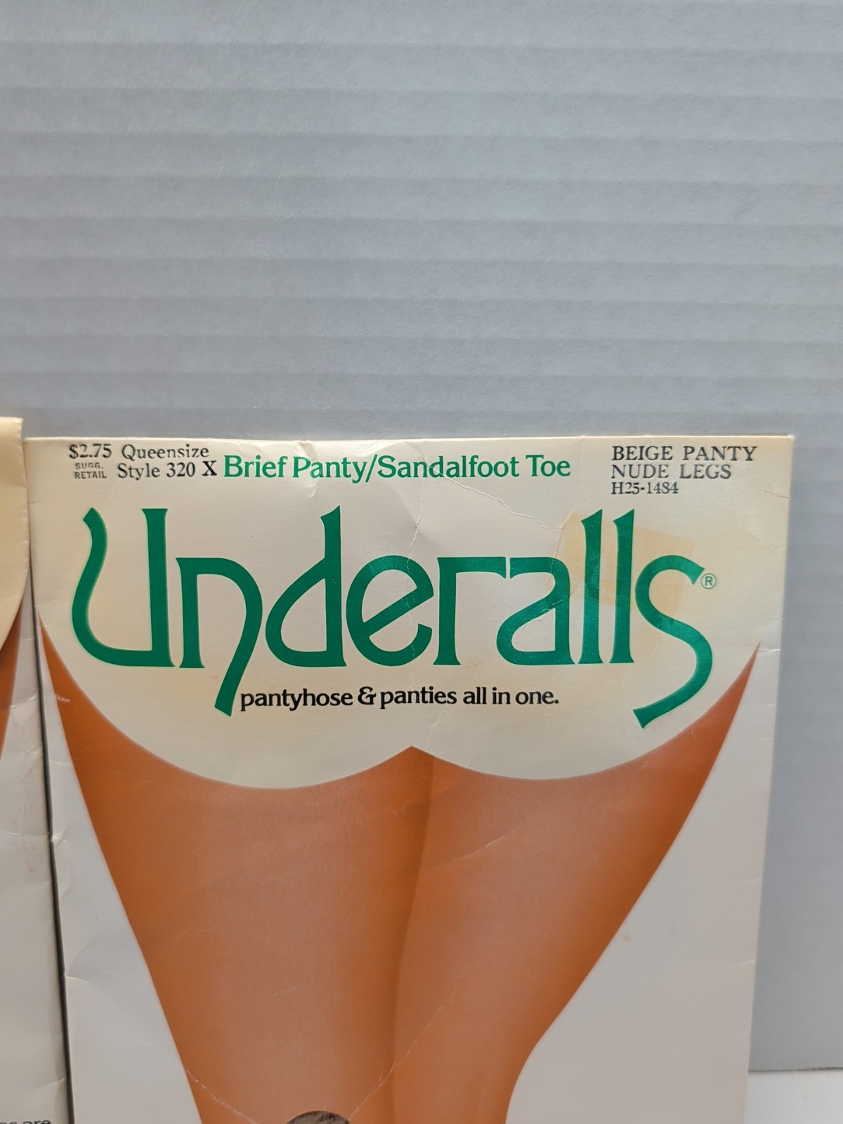 Vtg Underalls Pantyhose Queen 310X Beige Brief & Nude Legs NOS Lot Of 2