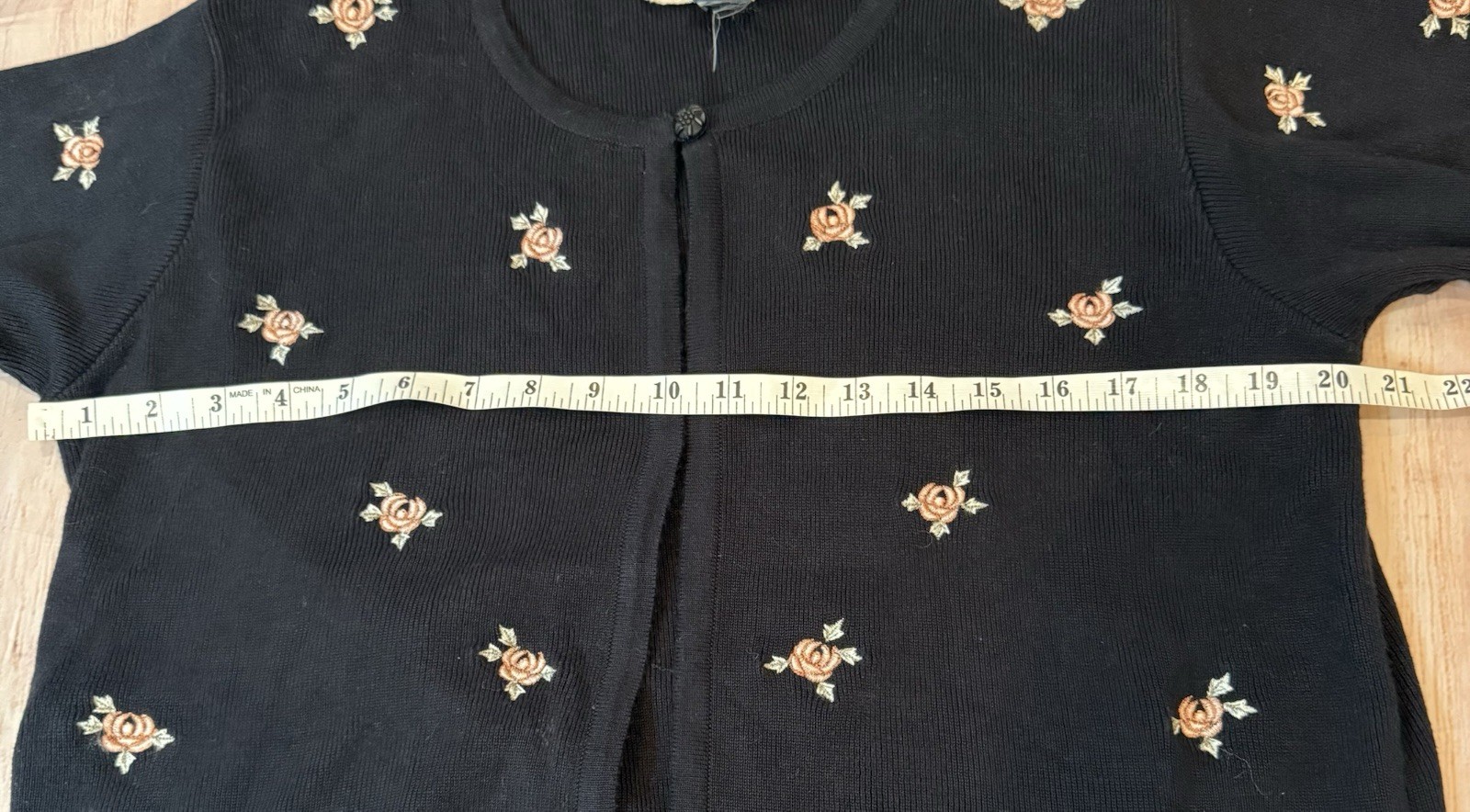 Vintage Sarah Elizabeth Cottagecore Size 12 Romantic Embroidered Cardigan