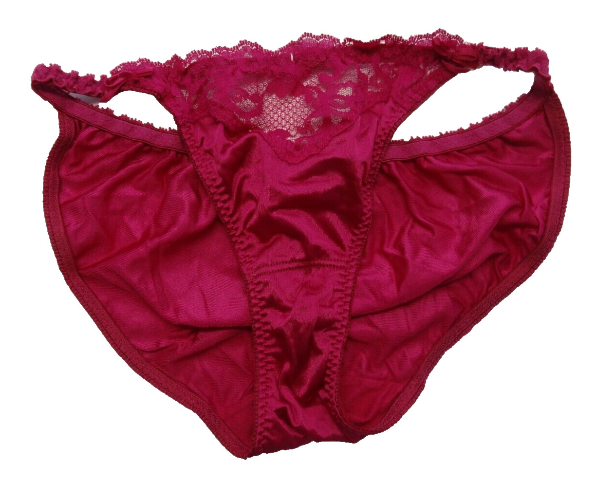 Maidenform Sweet Nothings S String Bikini All Antron III Nylon Satin Lace 26818