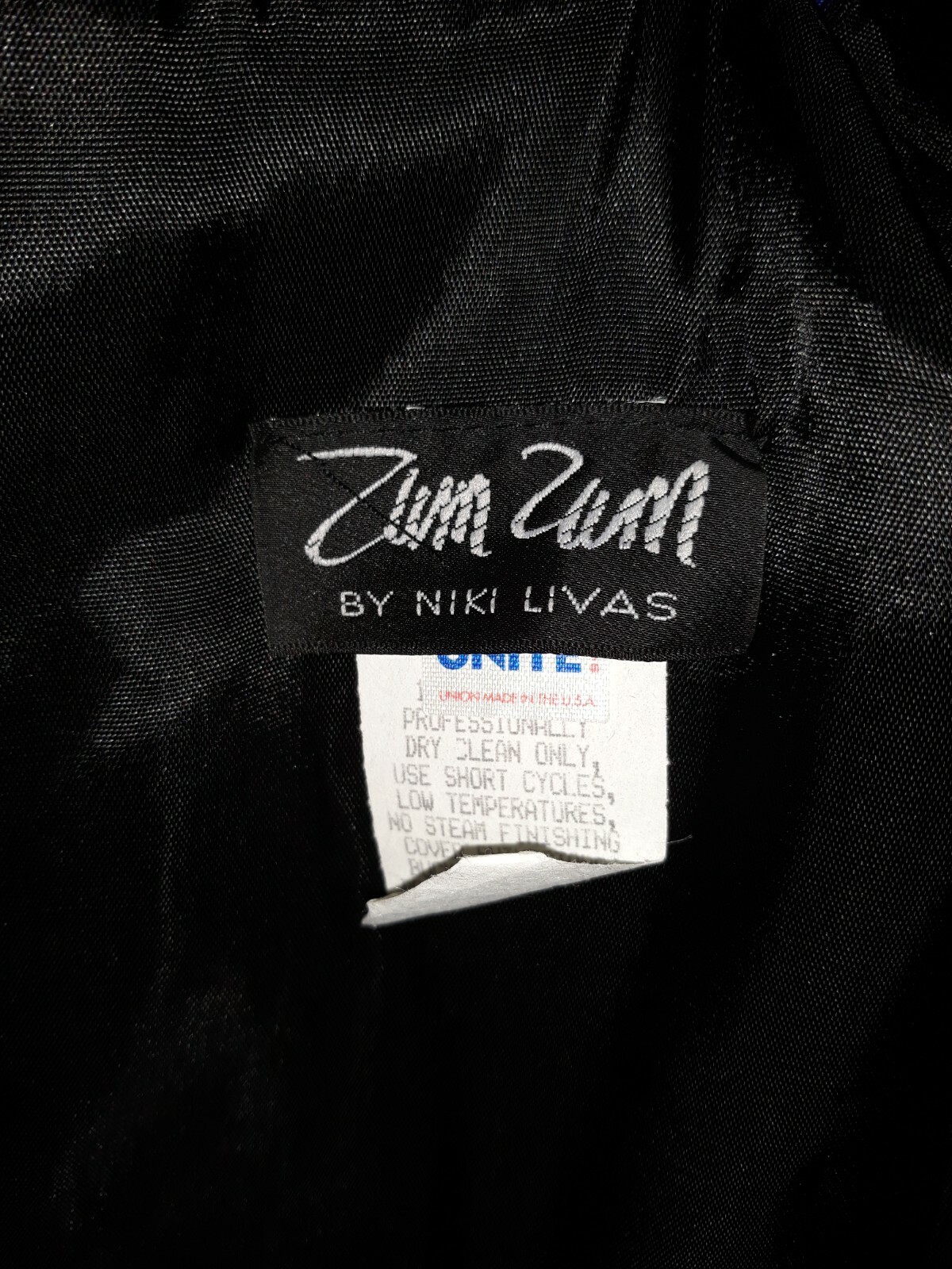 NWT Vintage Zum Zum By Niki Livas Cobalt Irridecent Women’s Dress Size 5-6