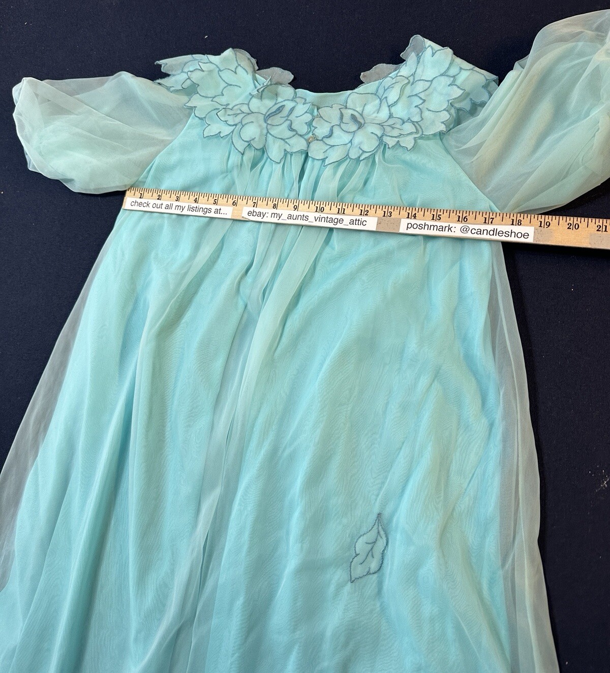 Laros Nylon Peignoir Robe Only Size SM Made in USA Style 1078 Vintage