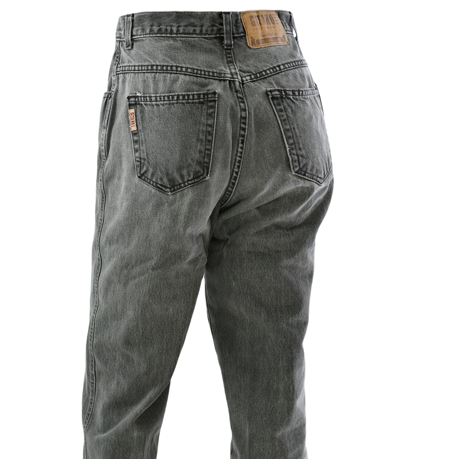 90s Vintage Black Wash High Waist Tapered Leg Jeans Womens 8 Gitano