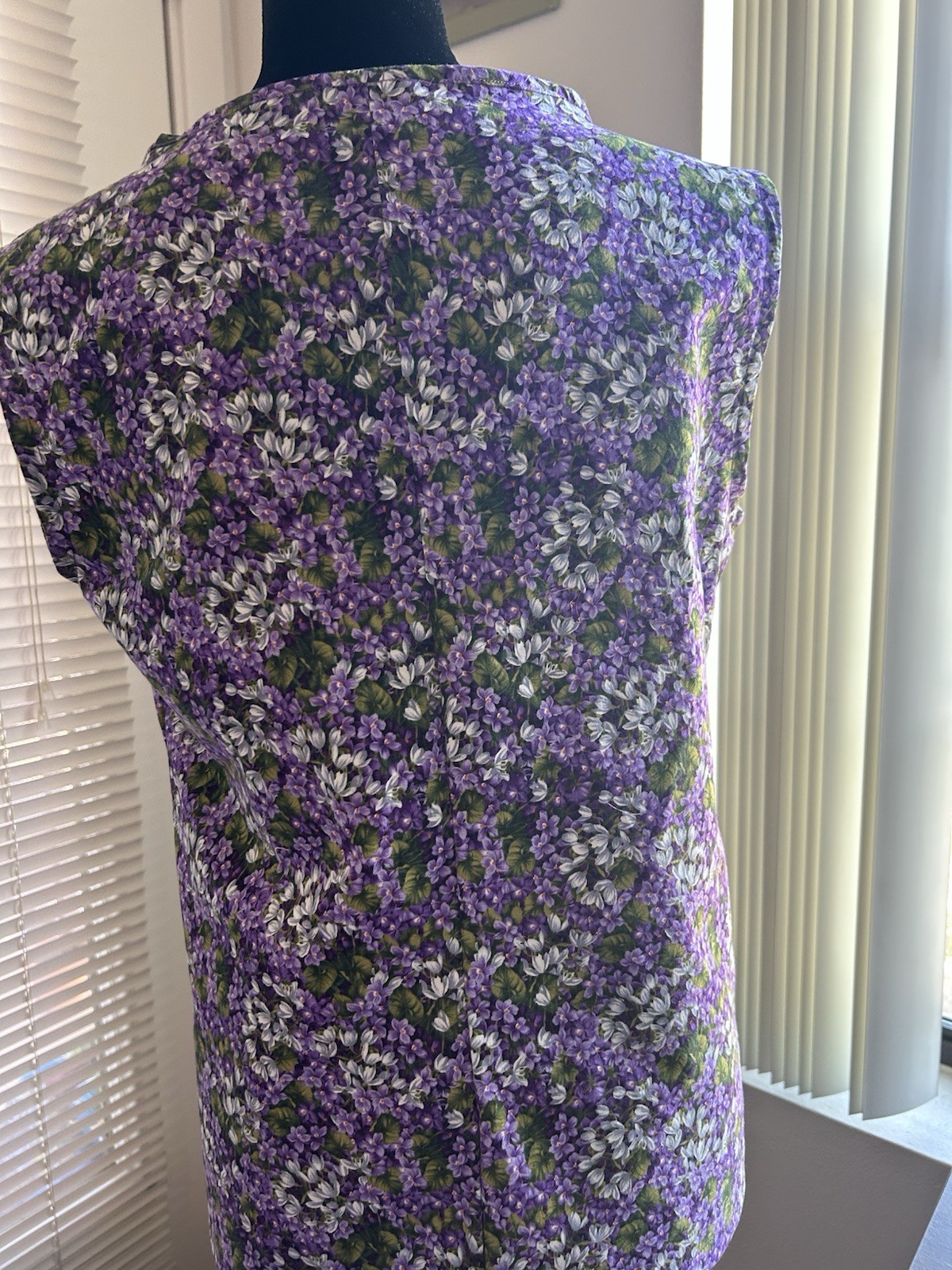 Vintage Embroidery With Purple Floral Top