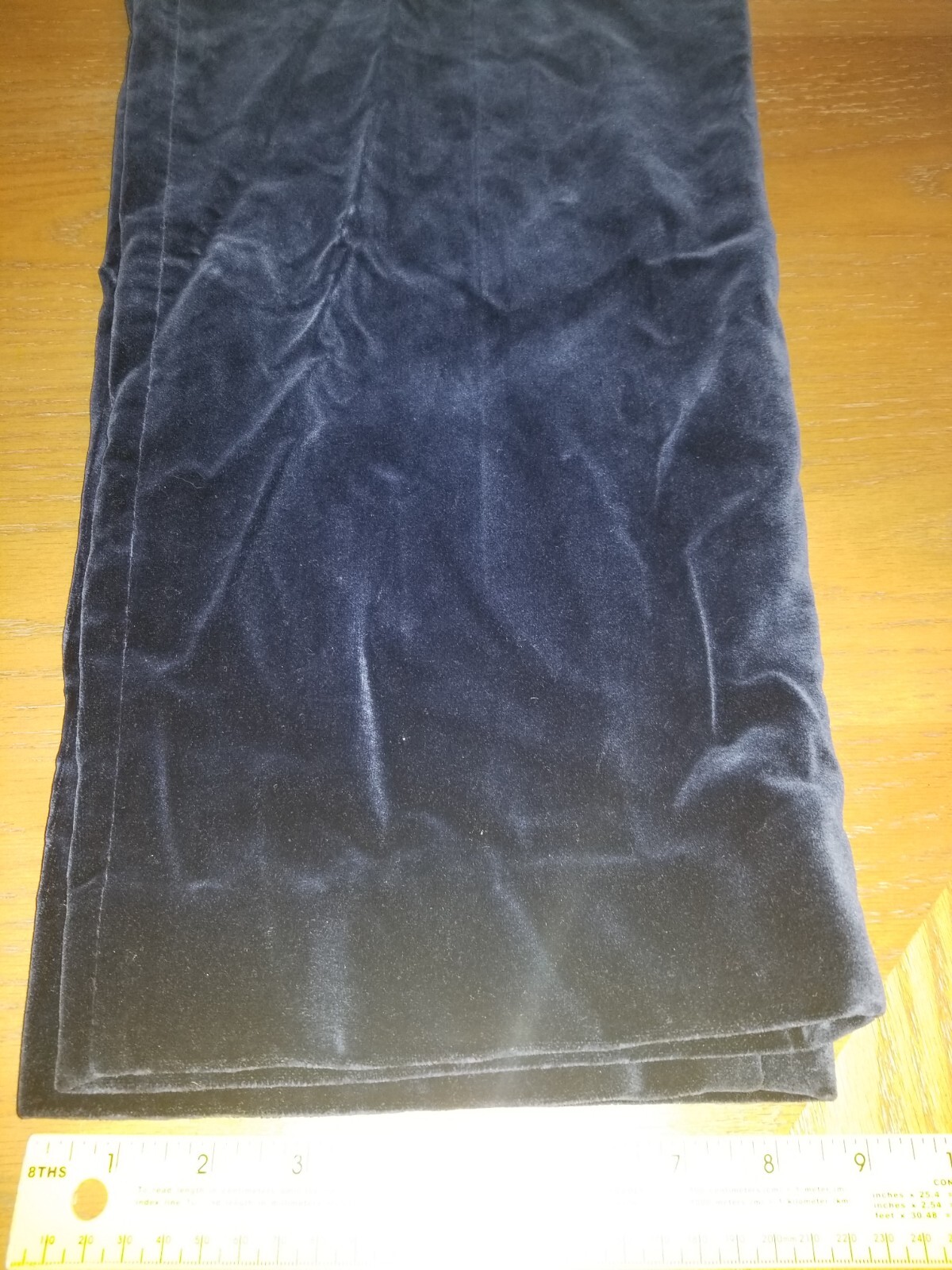 1980’s YVES SAINT LAURENT RIVE GAUCHE Blue Velvet trousers Womens Vintage Pants