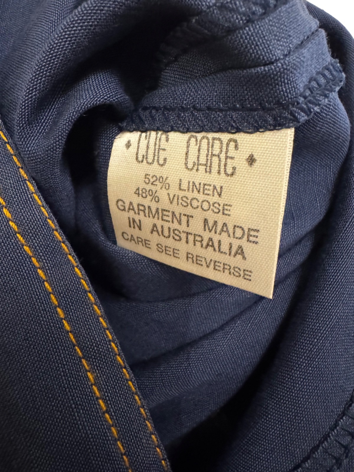 90s CUE LINEN BLEND VEST TOP MADE IN AUSTRALIA