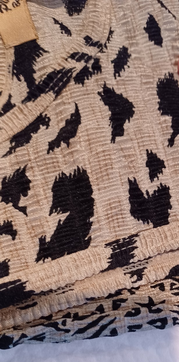 VINTAGE PLEAT PLEAT BY RAFAEL SLEEVELESS MAXI DRESS ABSTRACT/TRIBAL PRINT SMALL