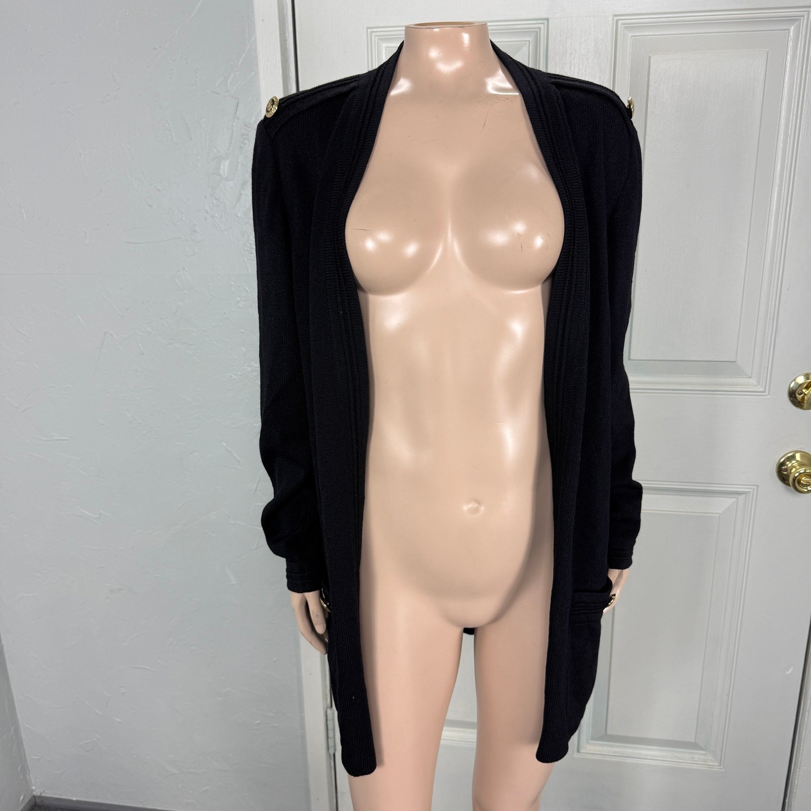 St. John Basics Womens Jacket M Open Blazer Santana Knit Designer Vintage Y4-22