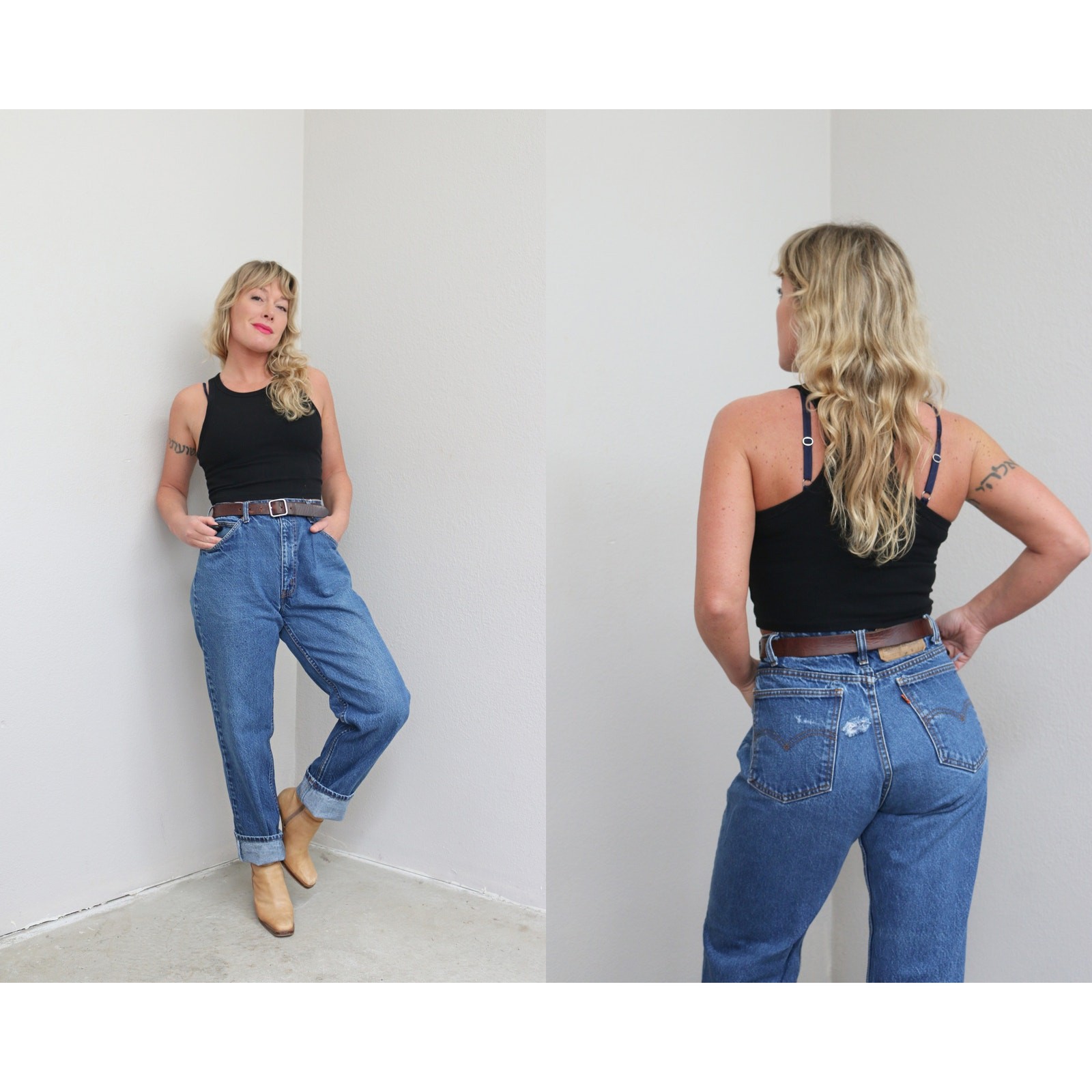 1980’s Vintage Levi’s 505 USA Made Jeans ~ Women’s MD LG 34″ 35″ Waist Men’s MD