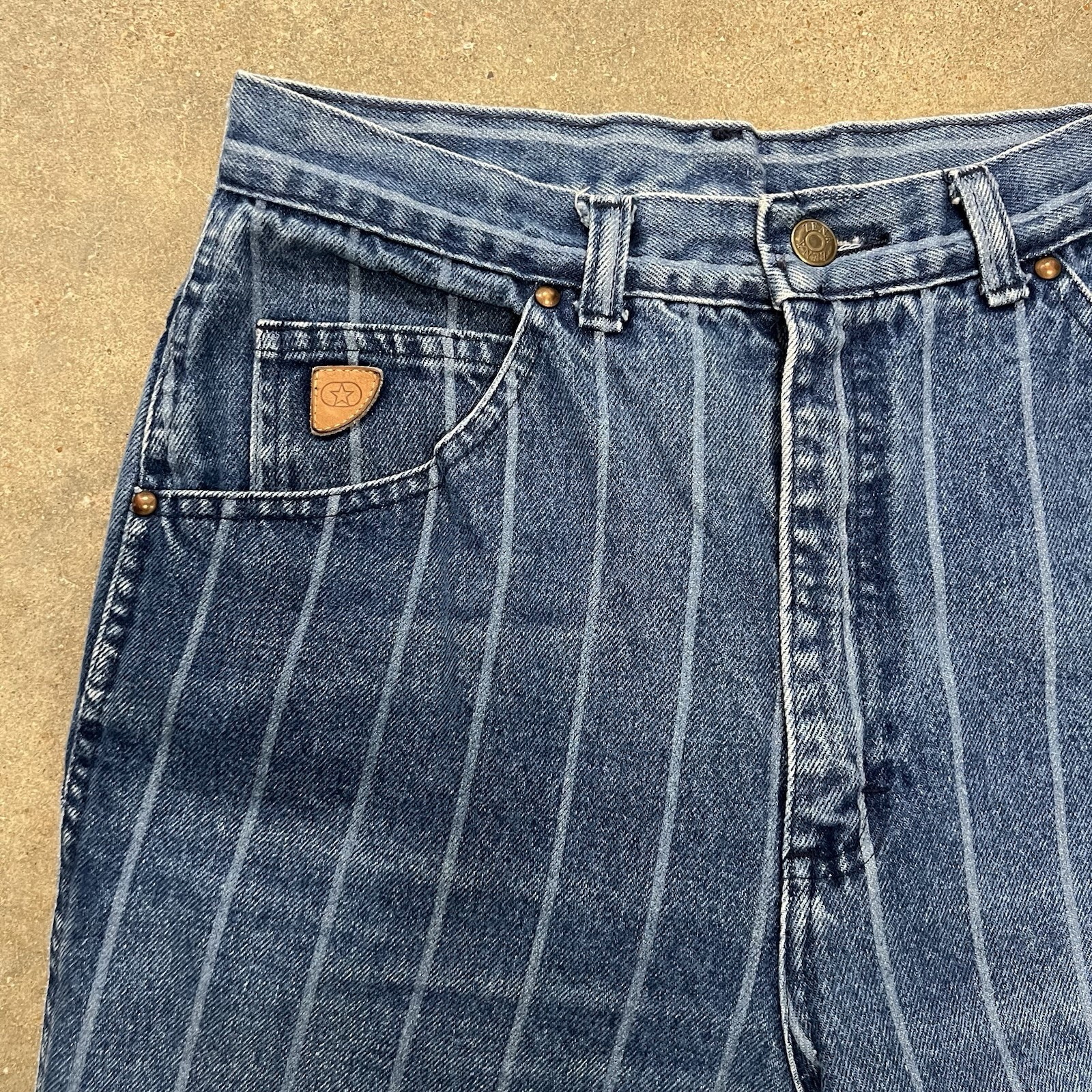 1980’s Zena Comforjean pinstripe denim jeans Vintage