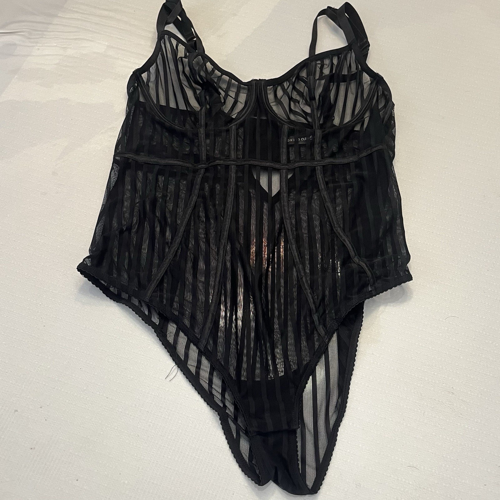 TORRID CURVE Bodysuit Teddy Sheer Stretch Mesh Underwire Sz 2XL Curvy Plus