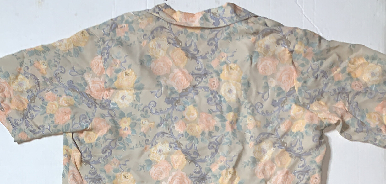 Preowned- Vintage Studio 121 By Nordstrom Floral Silk Shirt Womens (Size XL)