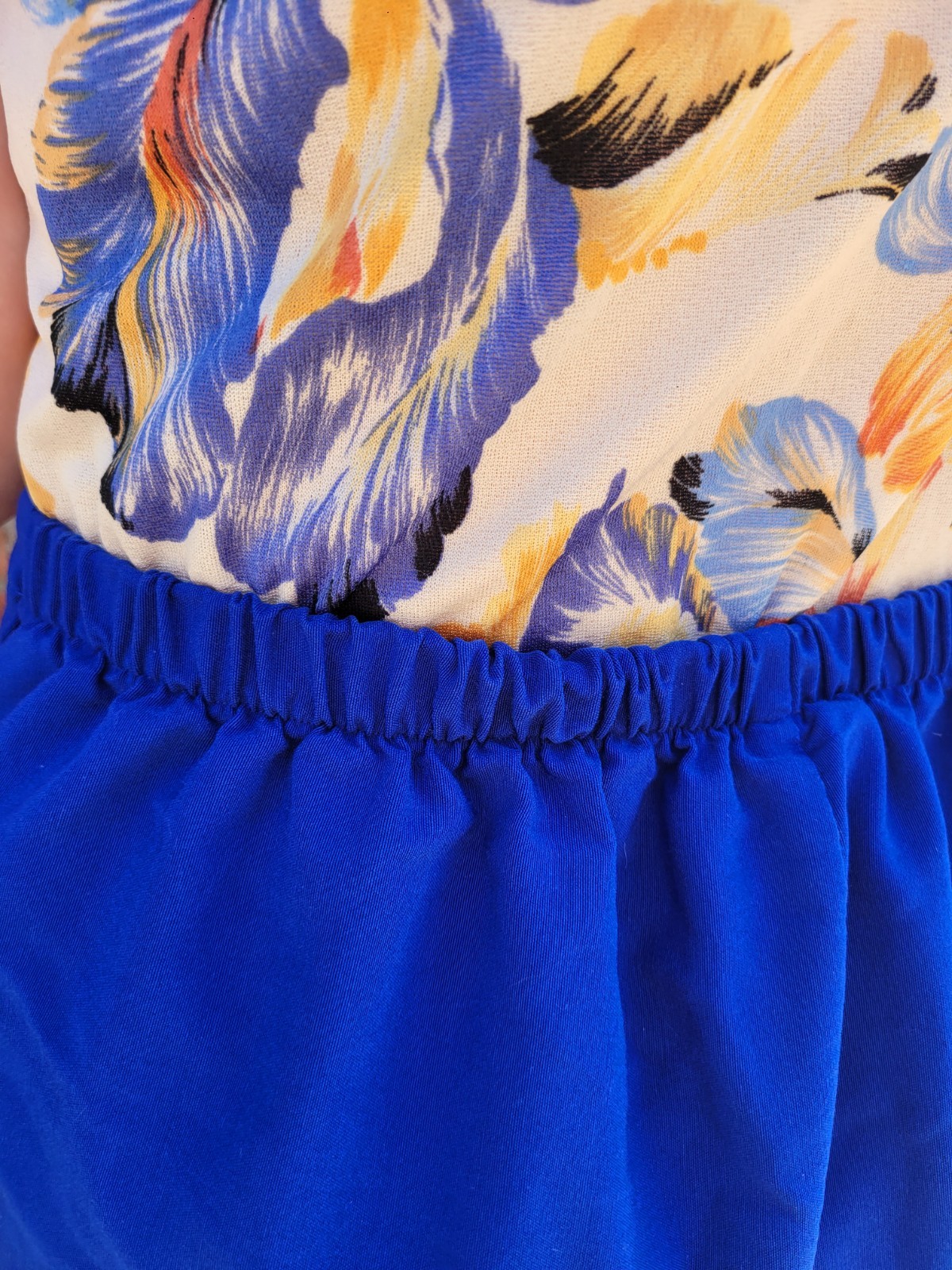 Vintage 80s 90s UNITS Modular Clothing Electric Blue Capri Pants Size Med/Large