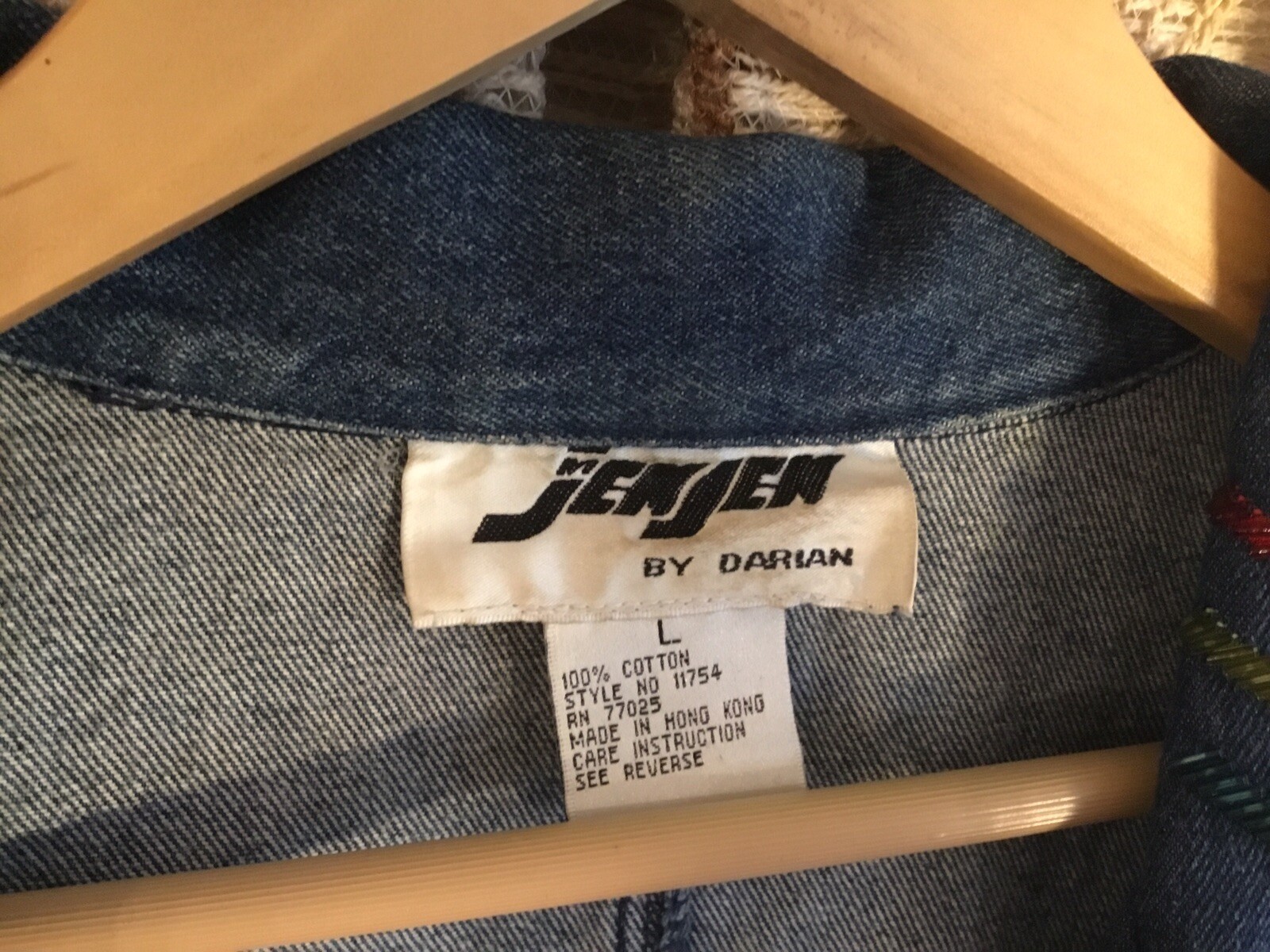 80s Jenjen By Darian Jewel Denim Womens Vintage Blazer Large Western Theme