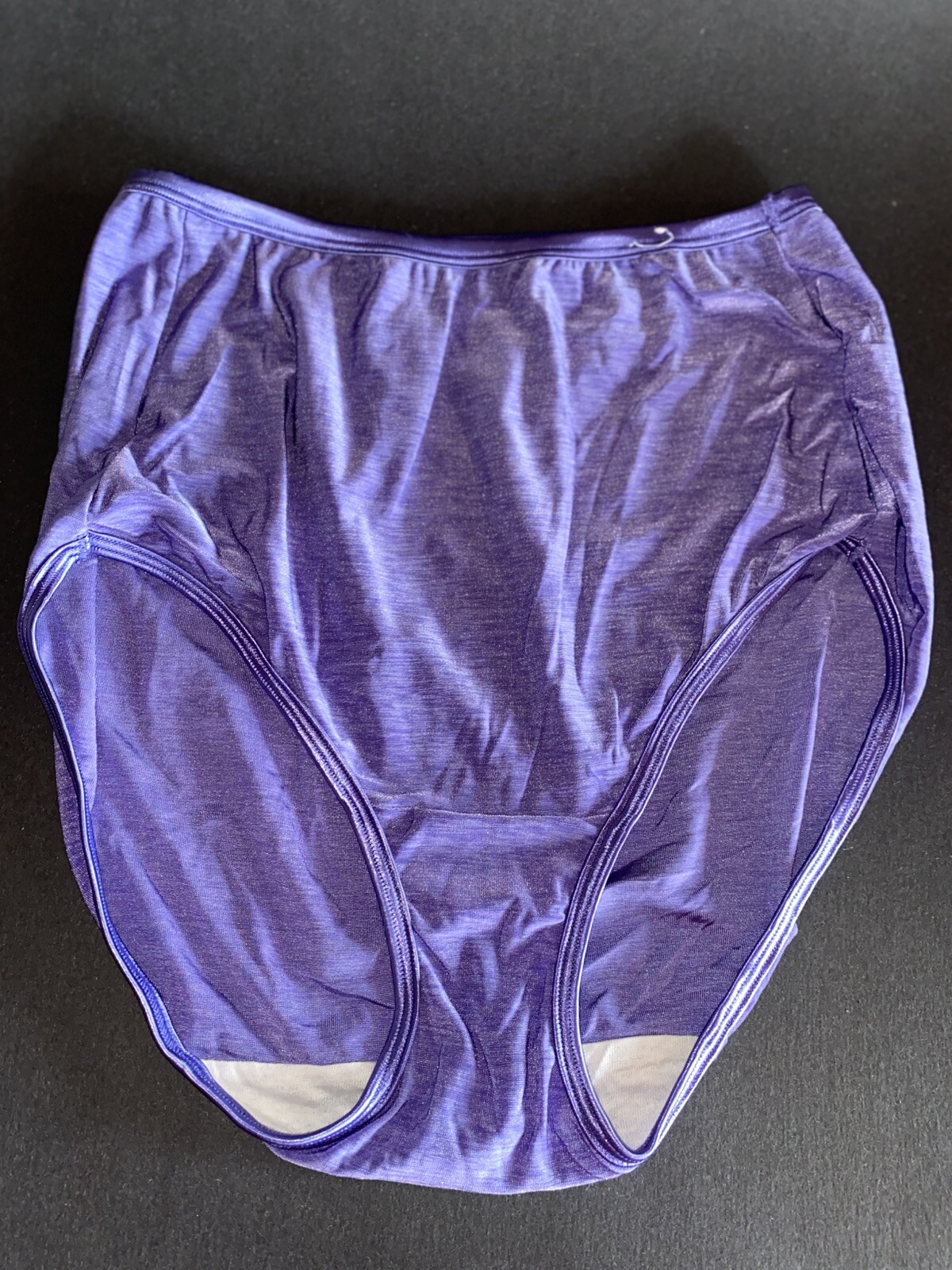 Vanity Fair Y2K 13-109 Purple High Waist Nylon 7 L Vtg Bikini Underwear Panties