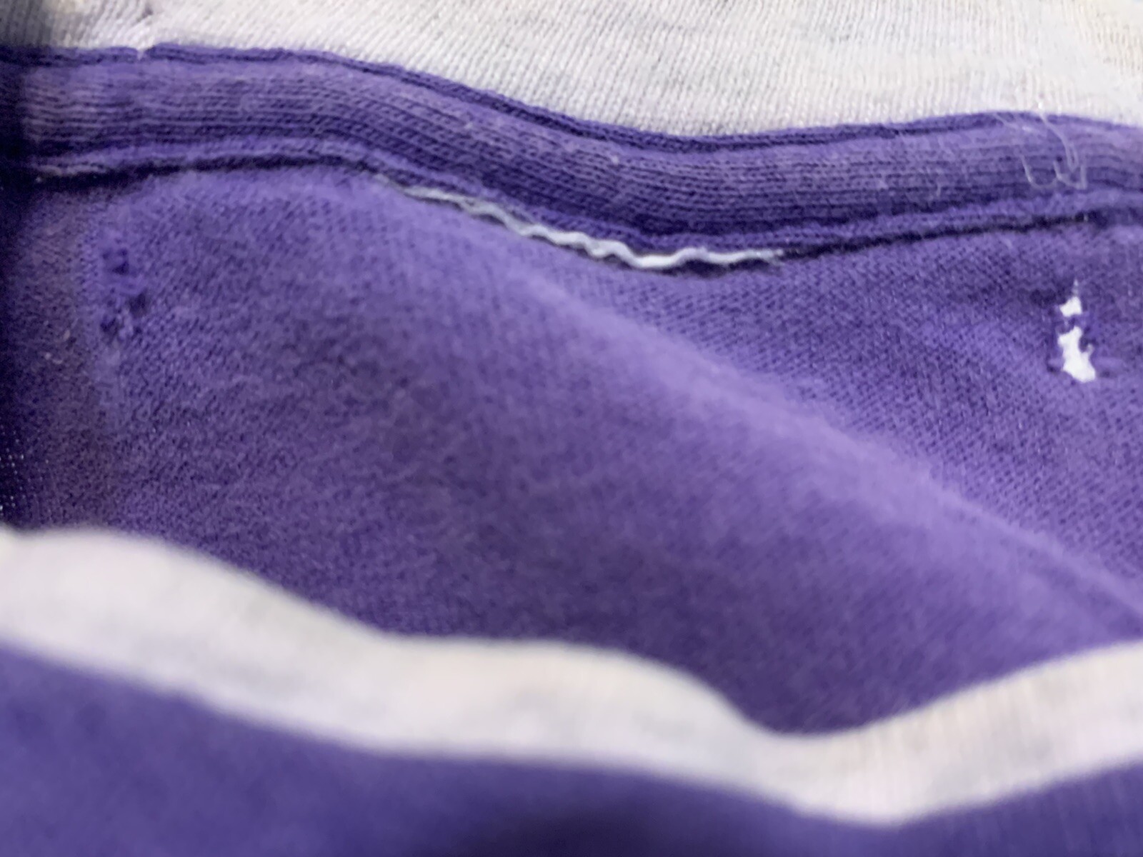 Vtg 90s Panama Jack Granny TShirt L ? Purple Shells Glittery Distressed Sea