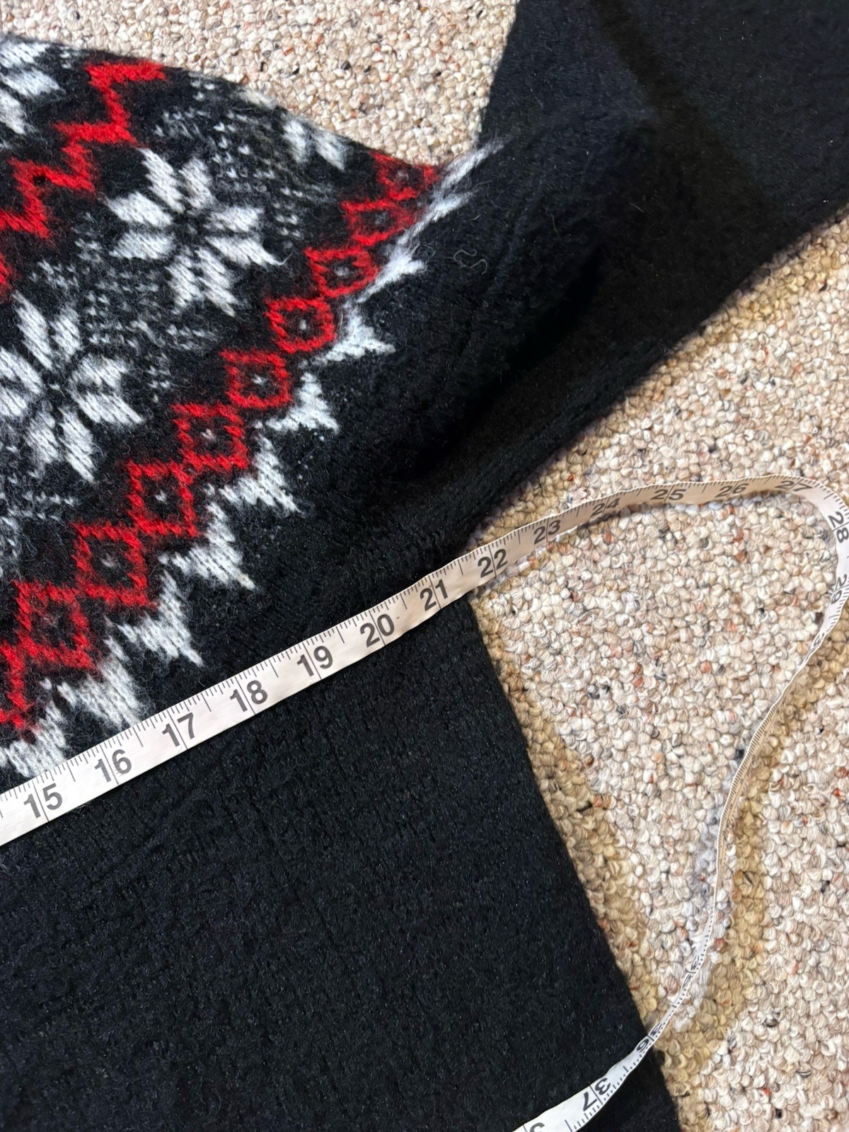 Vtg 60’s McGregor Mohair Christmas Snowflake Cardigan Zip Up Sweater. Size L