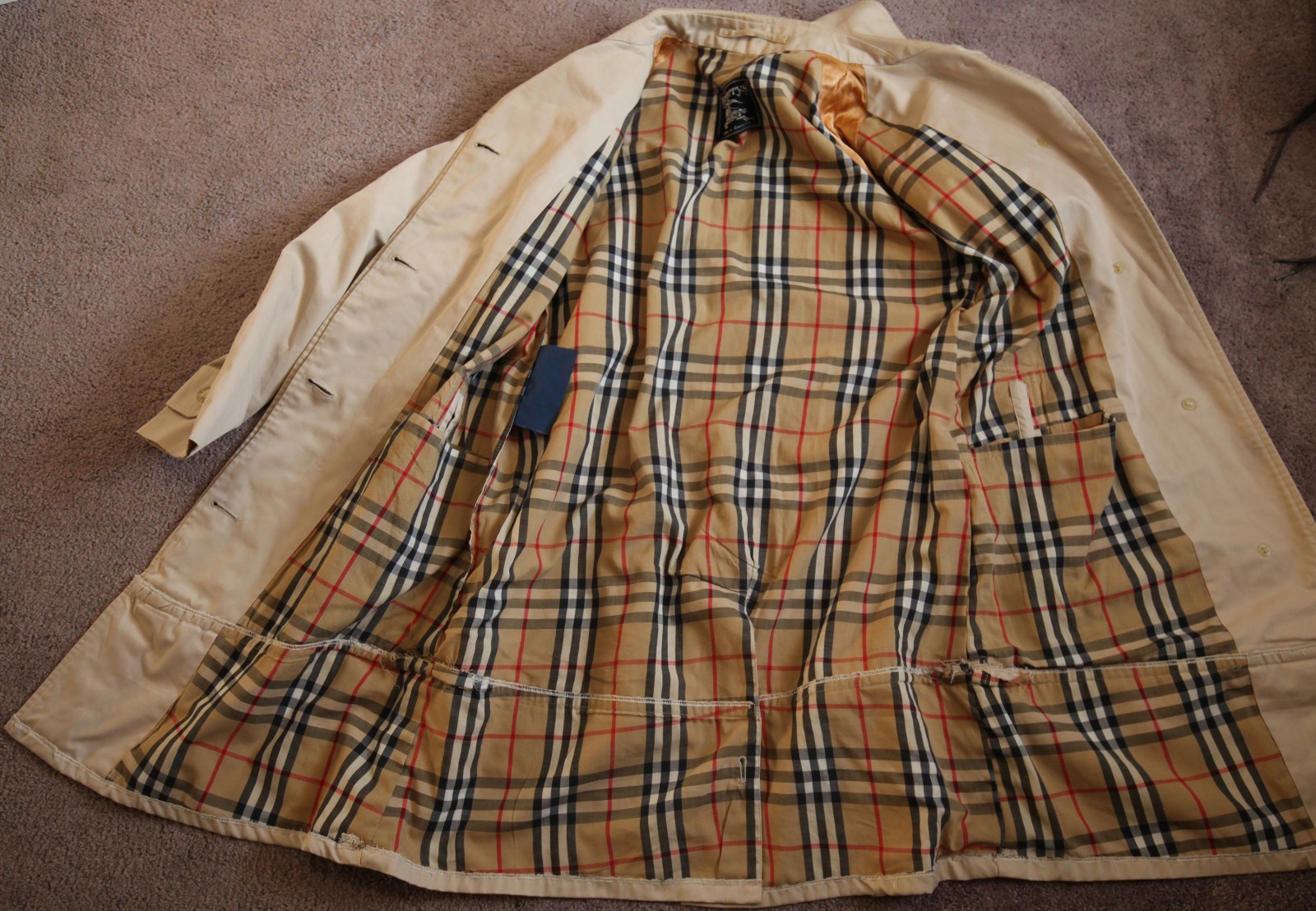Vintage Burberrys Trench Coat *Altered, shortened* Made in England