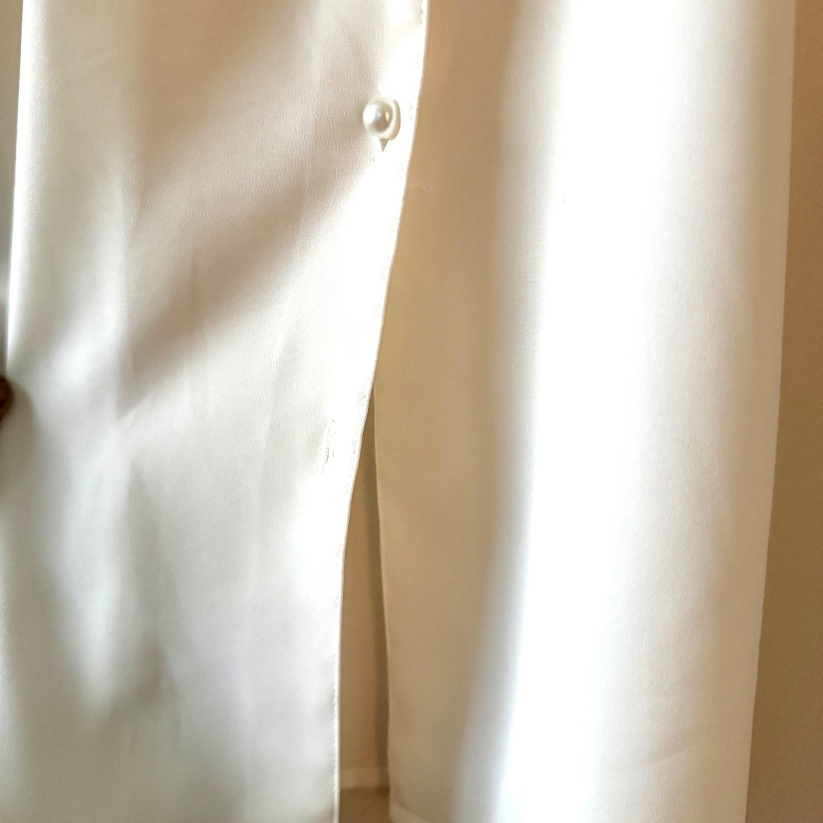 Vintage ivory Christie and Jill button up blouse with lace collar detail size 10