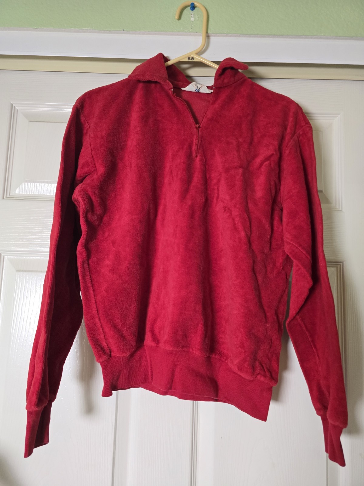 True Vintage 60s 70s 100% Cotton Cotton Quarter Zip Womens Size Medium Japan