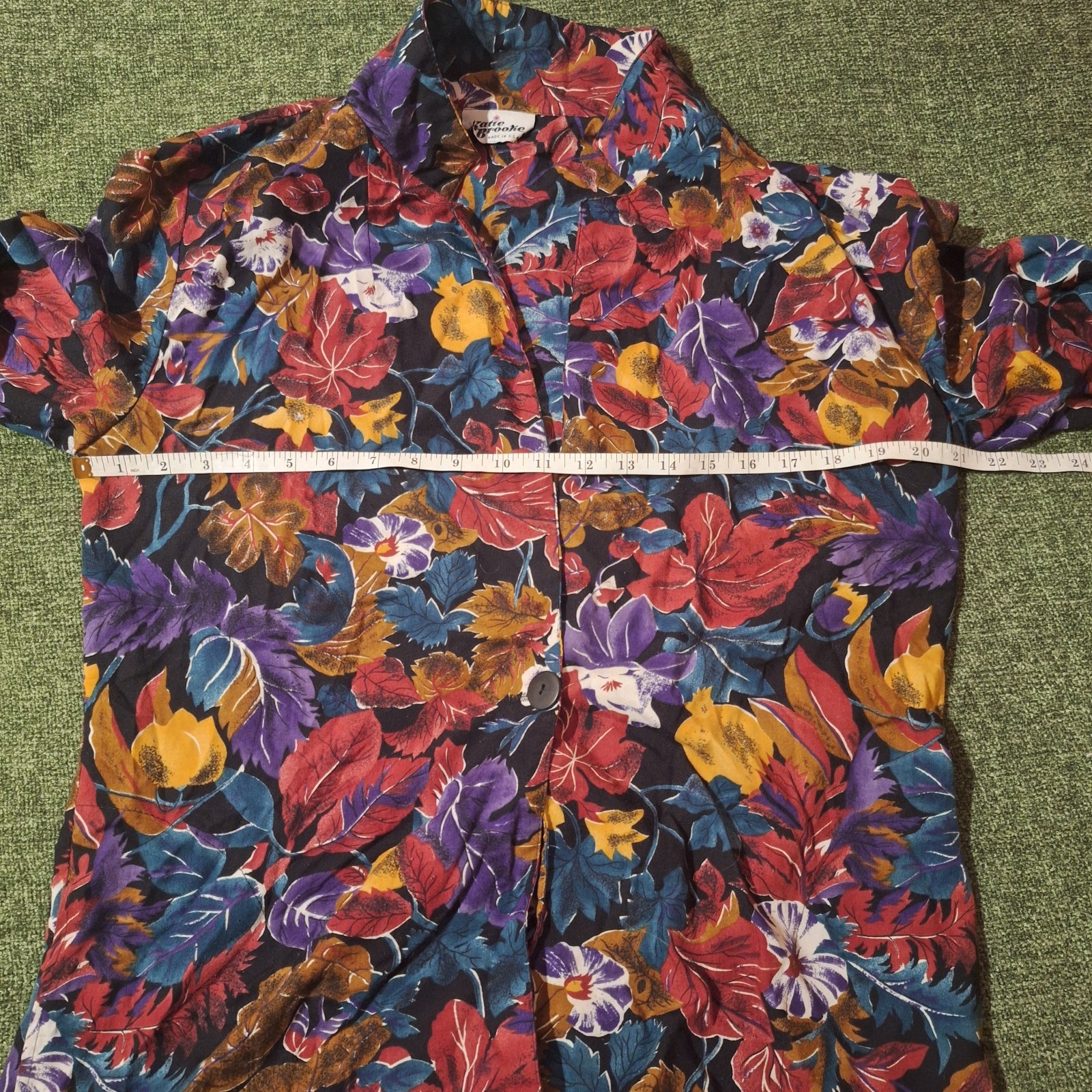 Vintage 70s Katie Brooke Multicolor Patterned Thin Blazer Women’s, Size 8