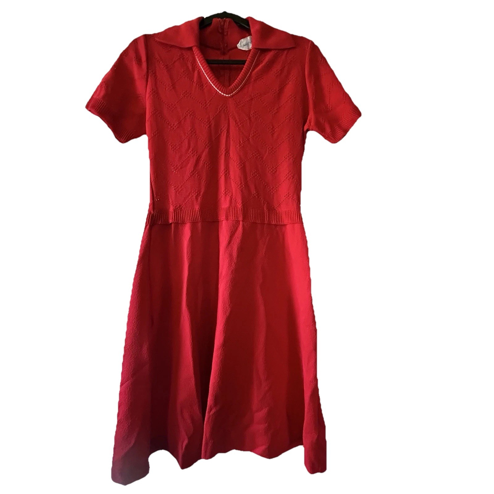 Vintage 60s Judy Wayne Red Dress Fits Like S/m Mod Mid Century