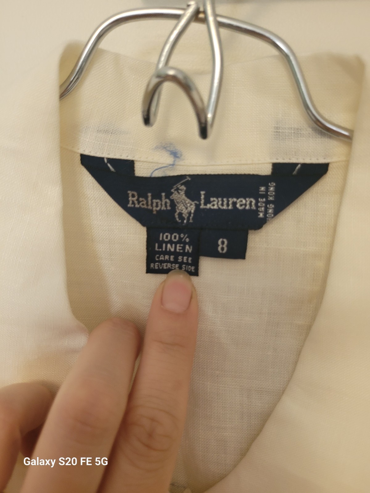 NWT vintage 1980s Blue Label Ralph Lauren 100% Linen Blouse