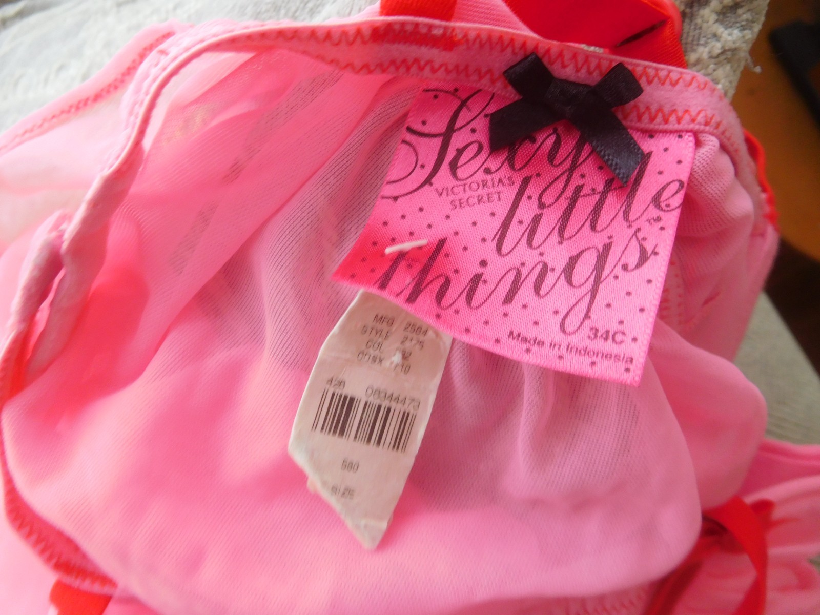 NWT! Vintage Victoria’s Secret Sexy Little Things Babydoll Lingerie 34C Pink