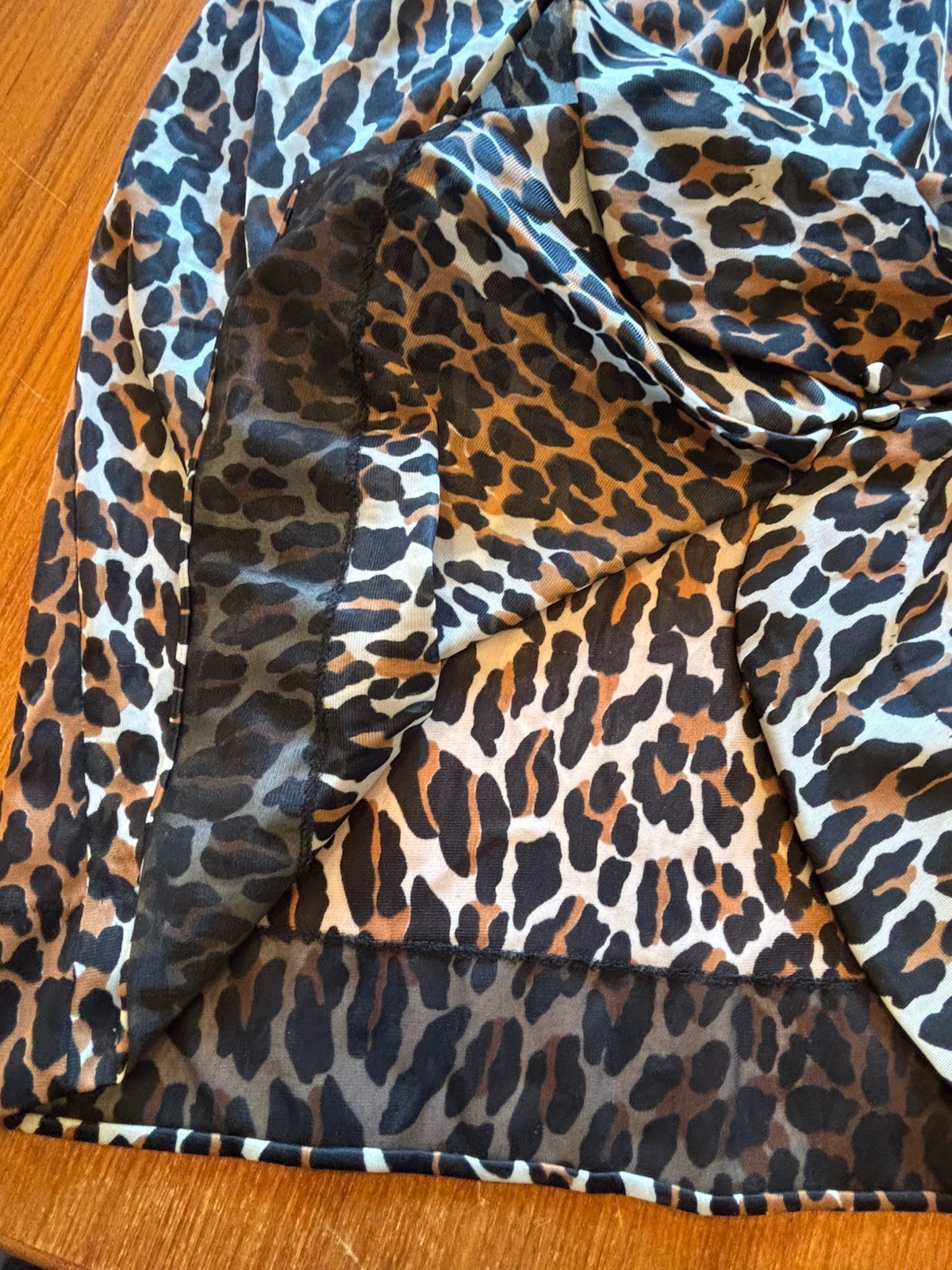 Vtg Groovy 60’s Vanity Fair Leopard Print 3 Piece Nylon Sleepwear Set Medium