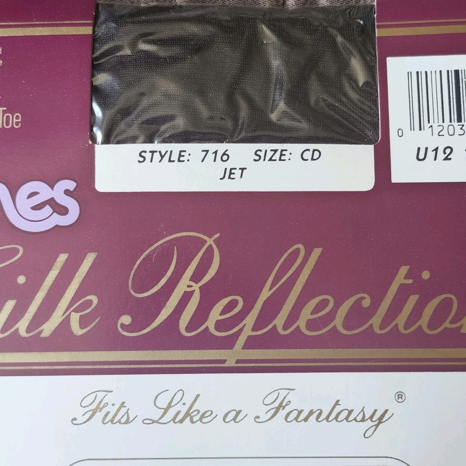 Vtg. Hanes Silk Reflections Pantyhose Silky Sheer Style 716 Reinforced Toe Sz CD