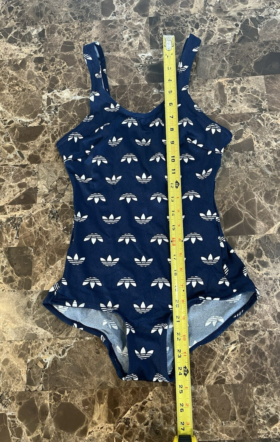 Vintage Adidas All Over Print One Piece Bathing Suit Made In USA