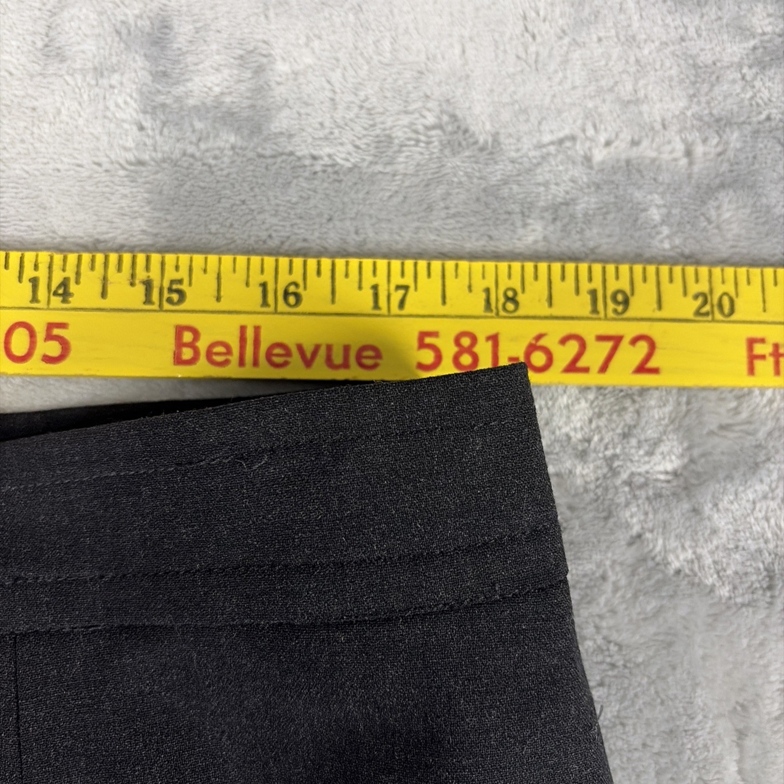 VTG Louis Feraud Pencil Skirt Size 16 Wool High Waist Academia Black Heather