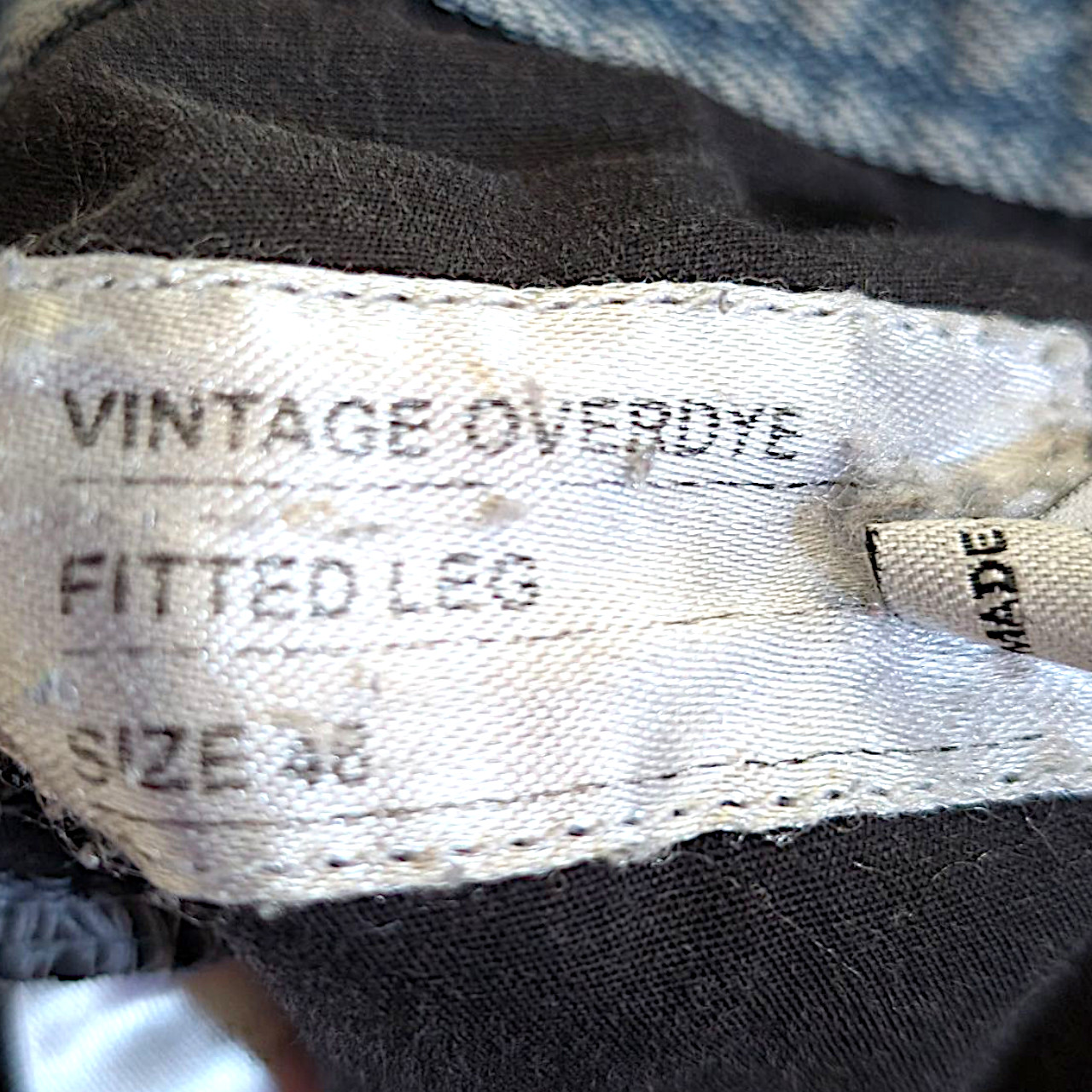 Yves Saint Laurent vtg 90s oversized YSL embossed logo distressed jeans IT 48