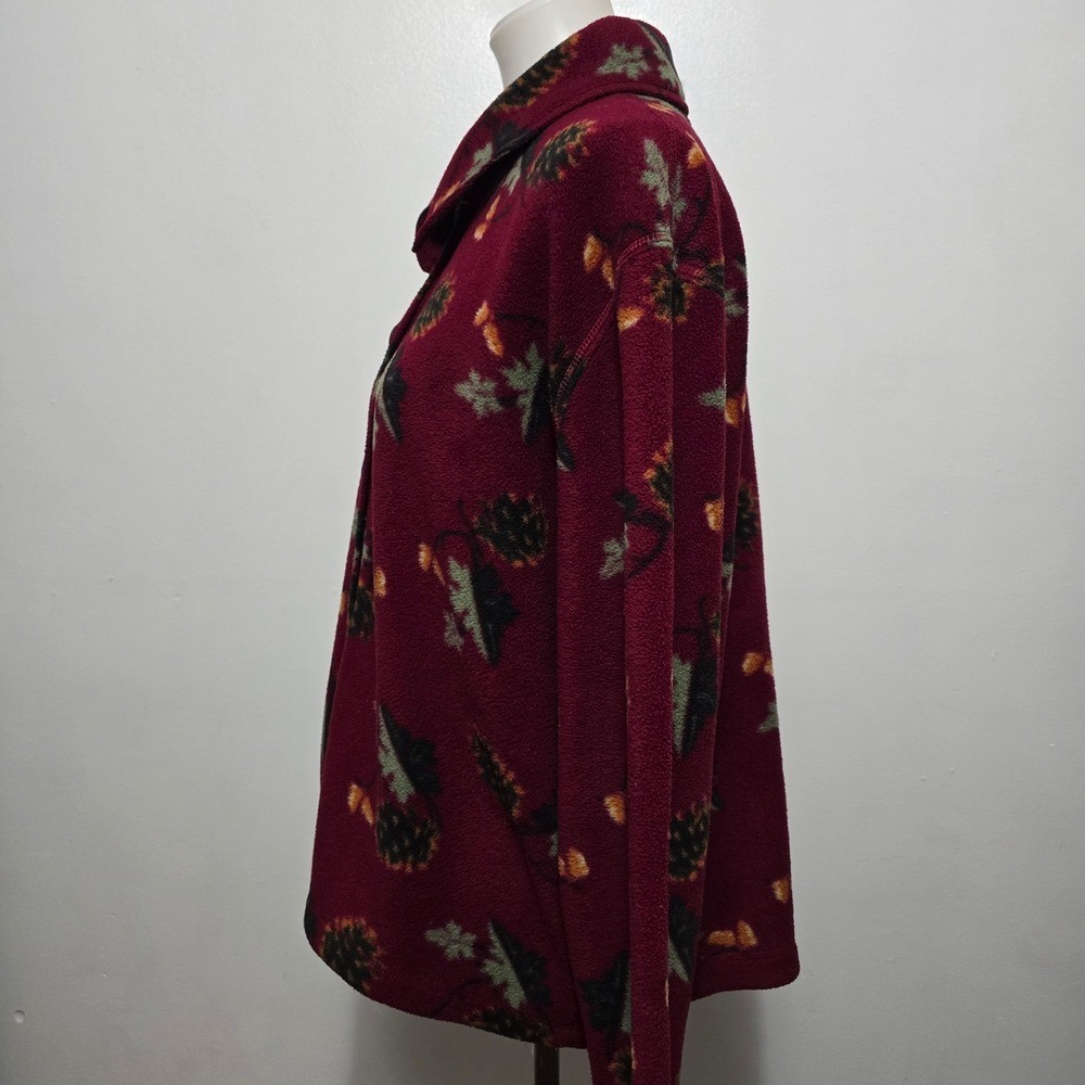 Vintage Classic Elements Fleece Pinecone Jacket Size Large Cottagecore Gorpcore